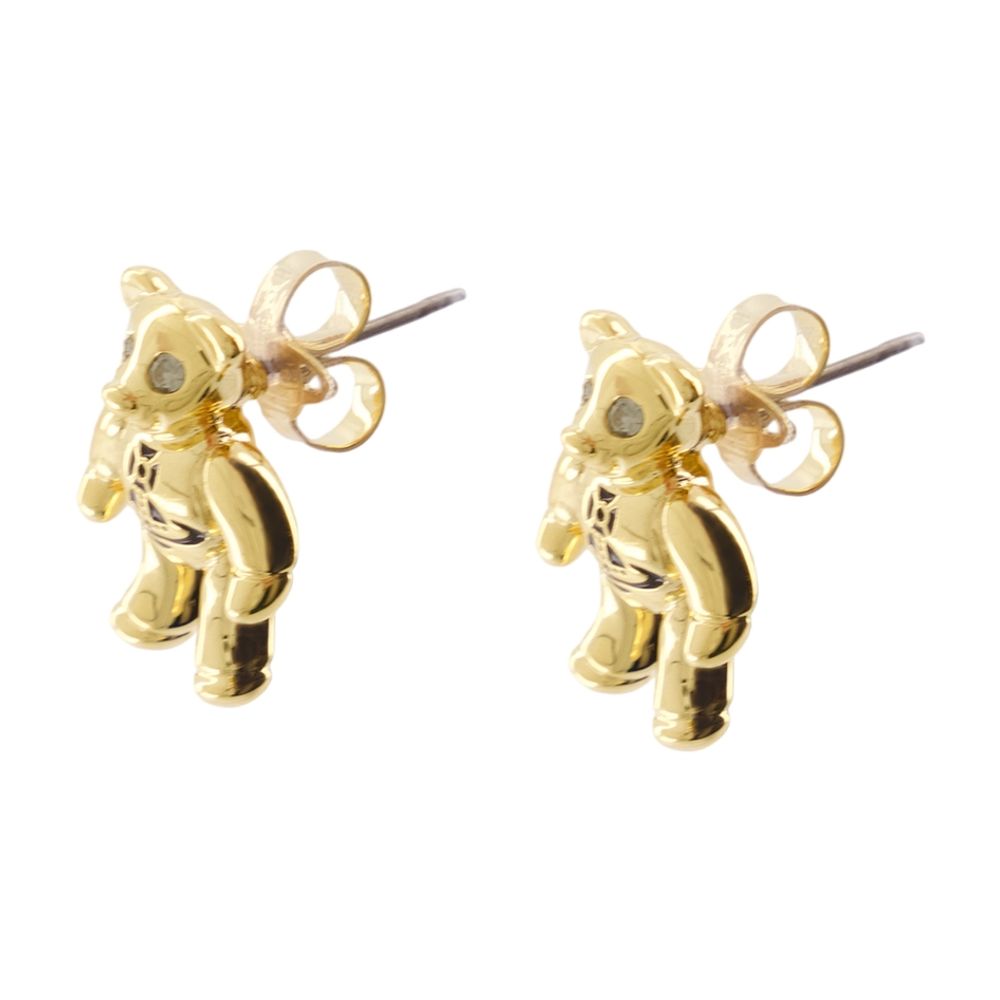 Vivienne Westwood Teddy Bear Gold Earrings — Gold, view 2