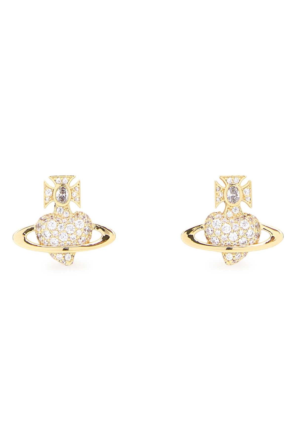 Vivienne Westwood Crystal-Embellished Orb Earrings — Gold by Vivienne Westwood