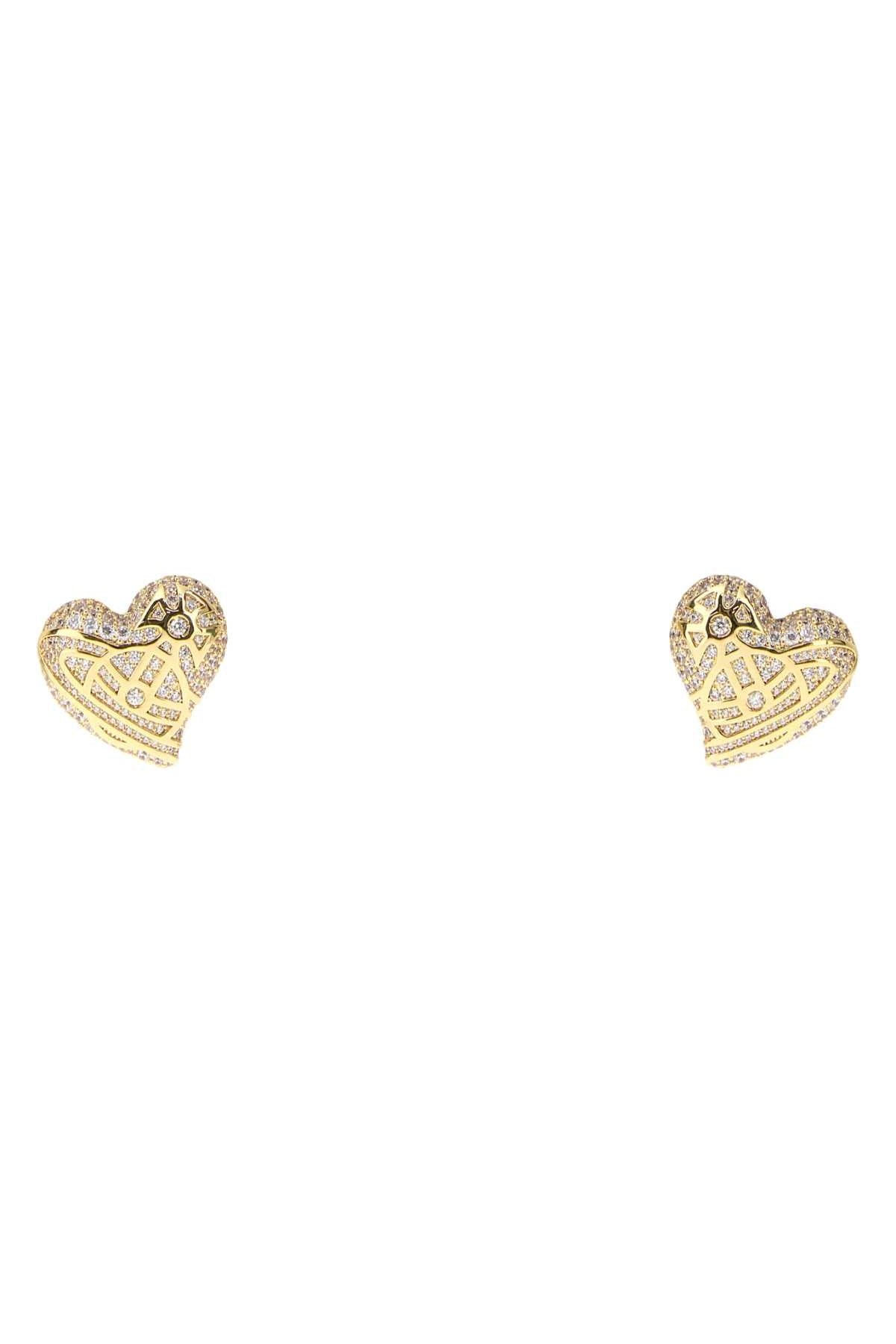 Vivienne Westwood Heart-Shaped Gold-Tone Earrings — Gold by Vivienne Westwood
