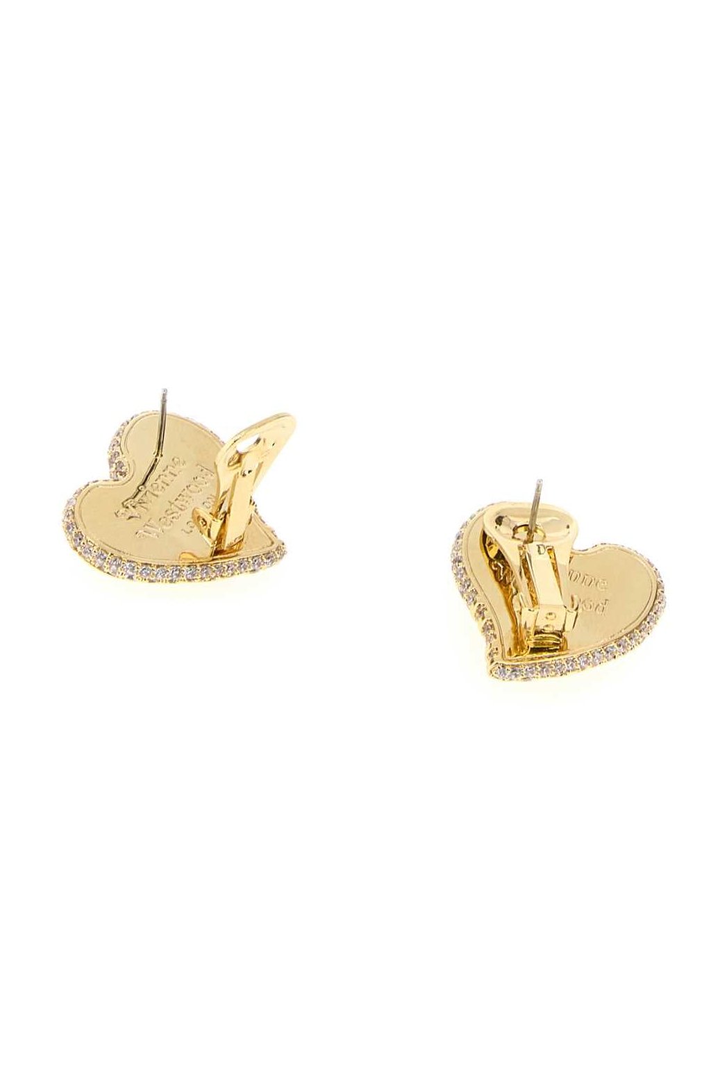 Vivienne Westwood Heart-Shaped Gold-Tone Earrings — Gold, view 3