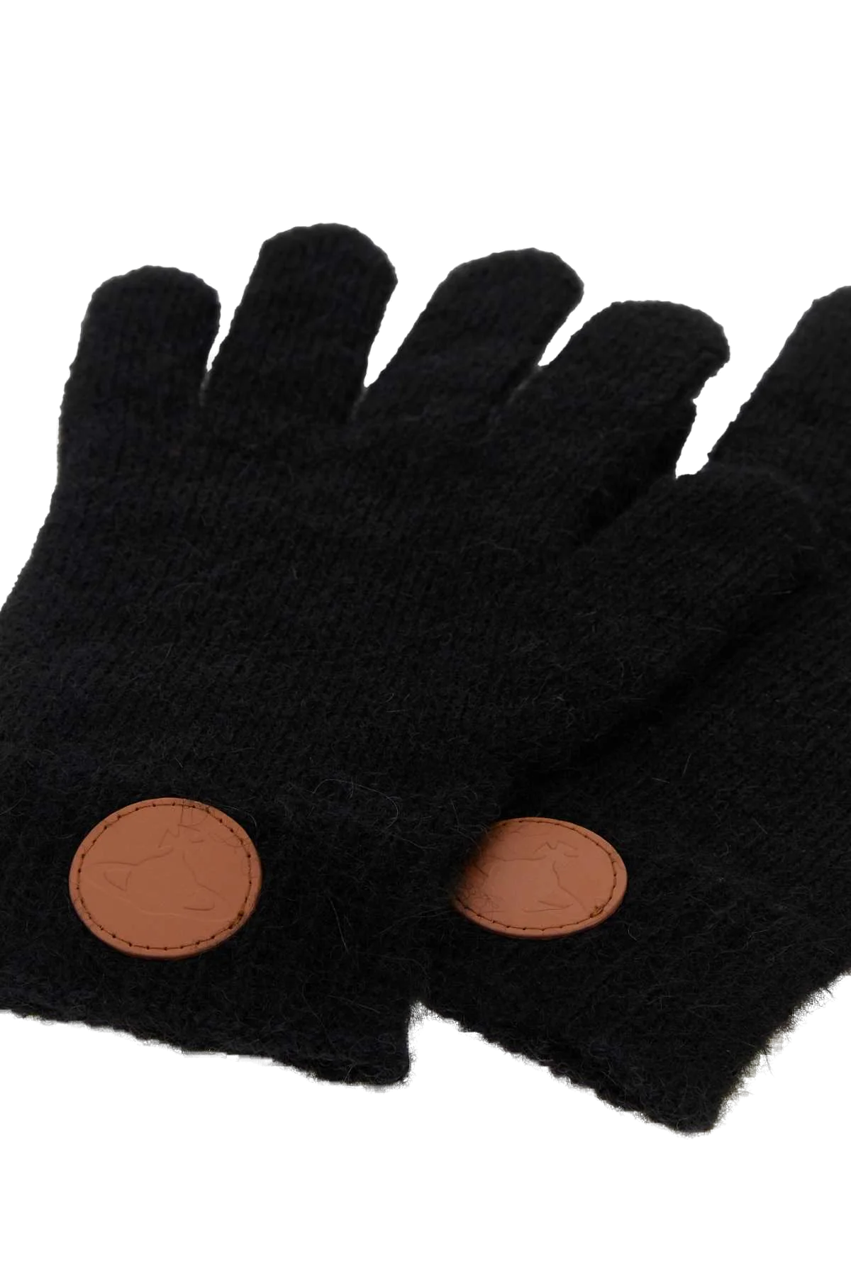 Vivienne Westwood Fluffy Gloves — Black, view 2