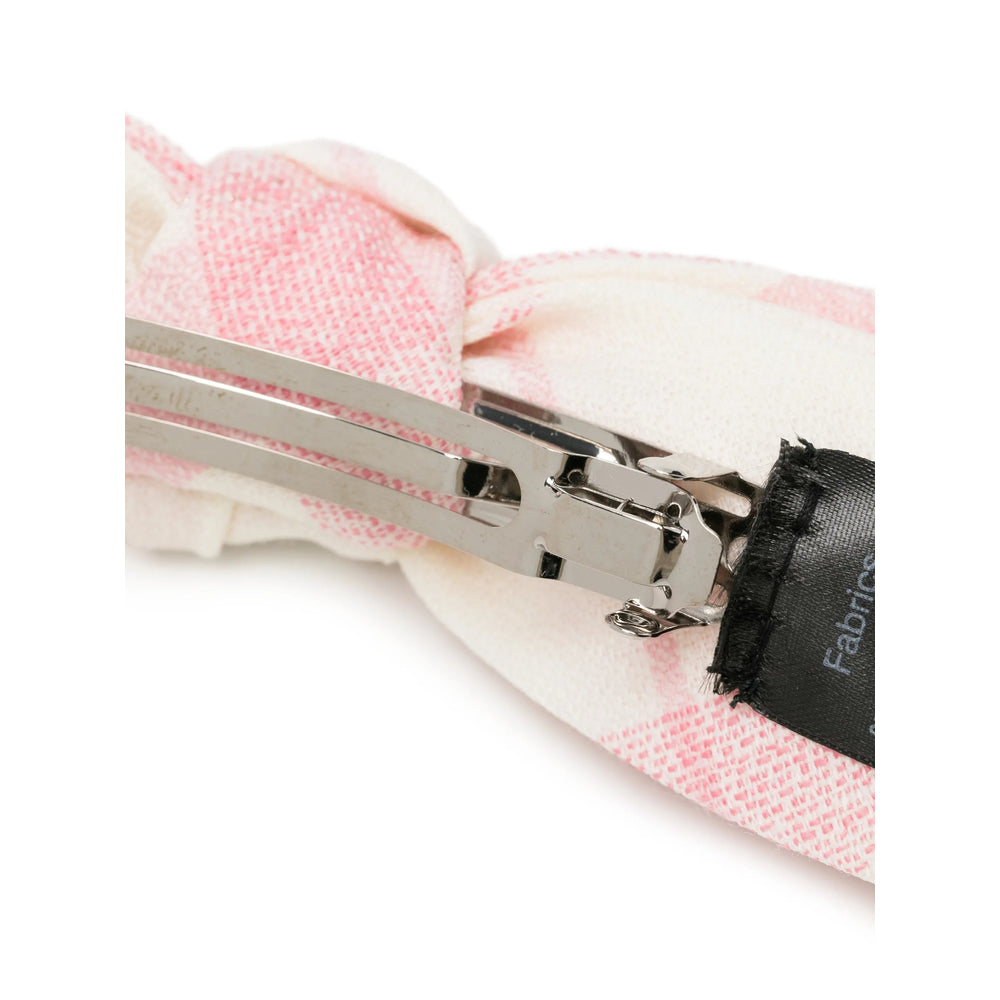 Vivienne Westwood Argyle Cotton Hair Bow — Pink, view 2
