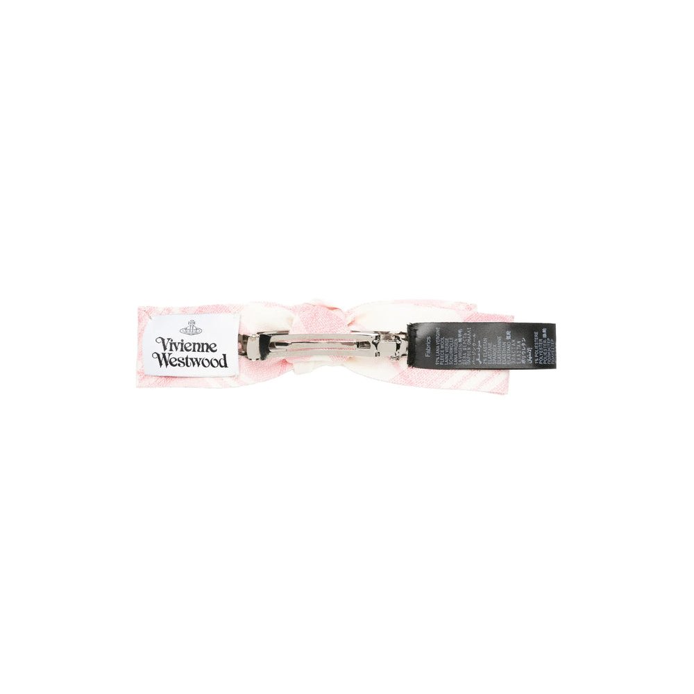 Vivienne Westwood Argyle Cotton Hair Bow — Pink, view 3