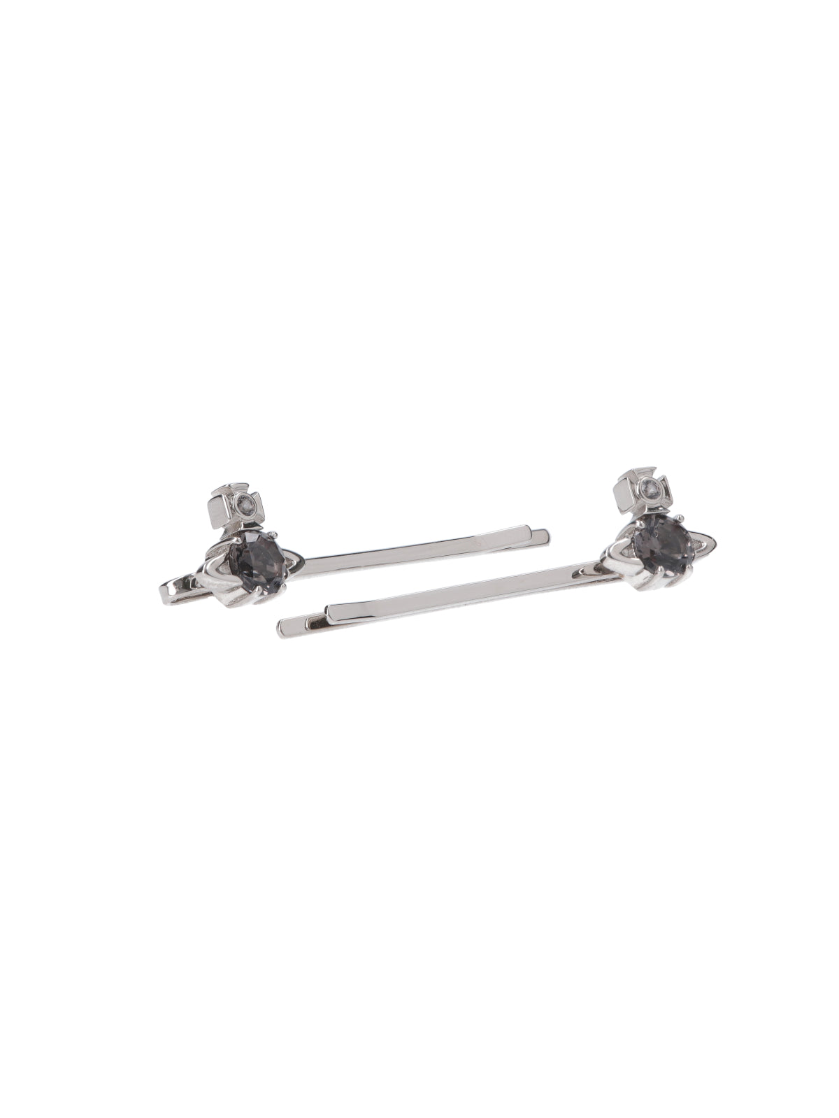 Vivienne Westwood Orb-Embellished Silver Hair Clips — Silver, view 3