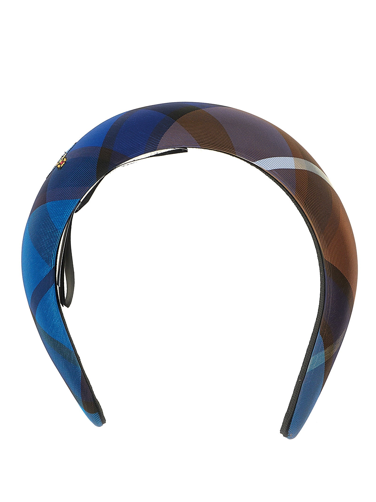 Vivienne Westwood Tartan Padded Headband — Blue, view 4