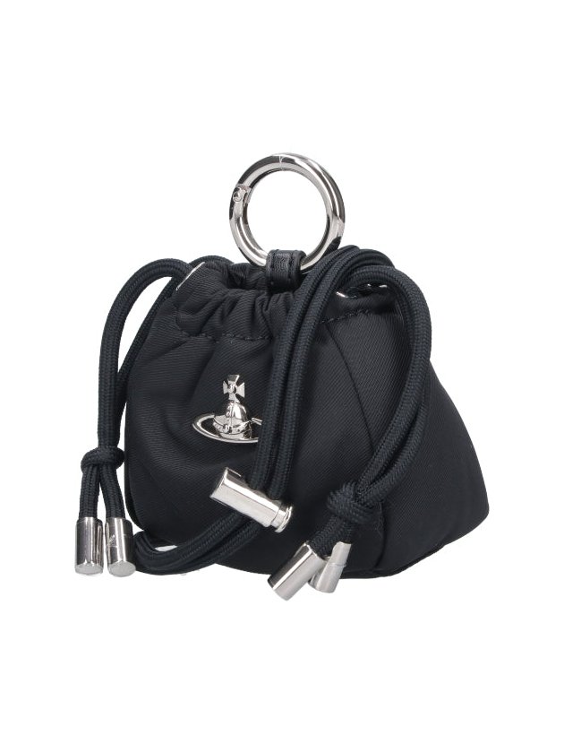 Vivienne Westwood Drawstring Bucket Mini Bag — Black, view 2