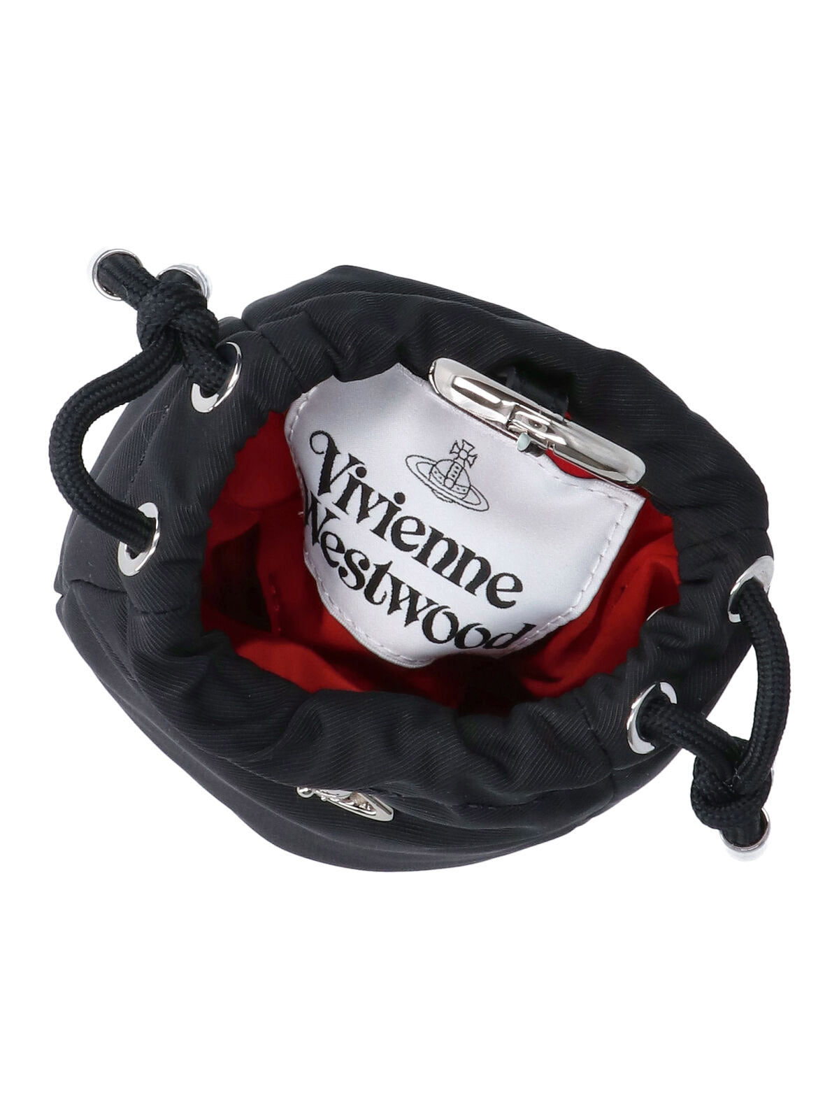 Vivienne Westwood Drawstring Bucket Mini Bag — Black, view 4