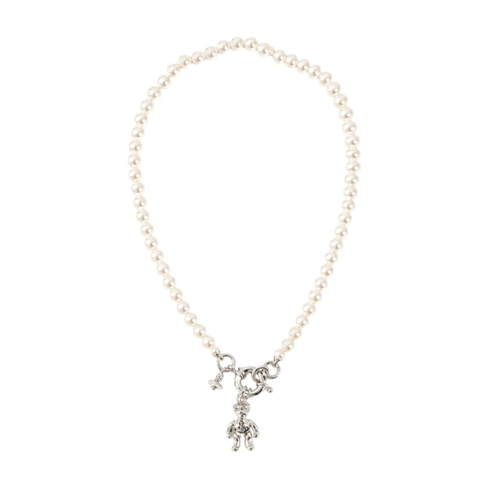 Vivienne Westwood Pearl Strand with Silver Charm Necklace — Silver by Vivienne Westwood