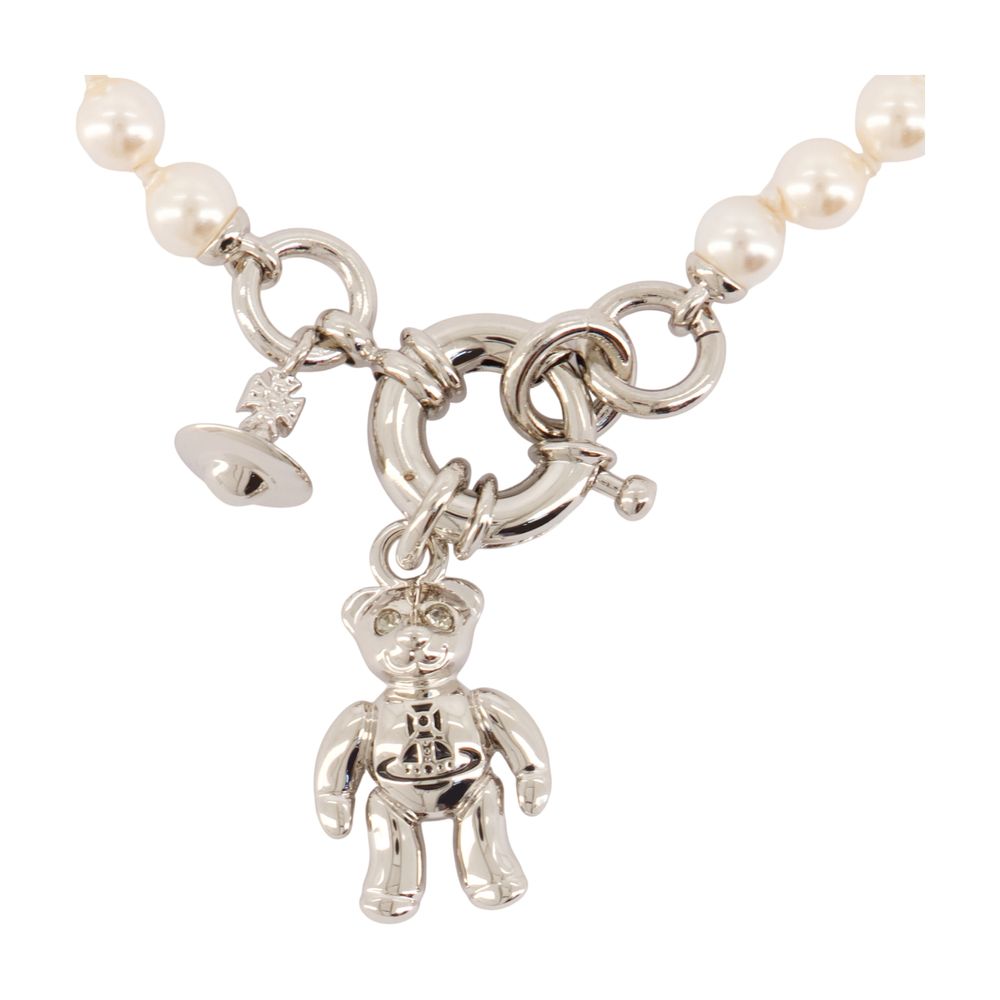 Vivienne Westwood Pearl Strand with Silver Charm Necklace — Silver, view 2