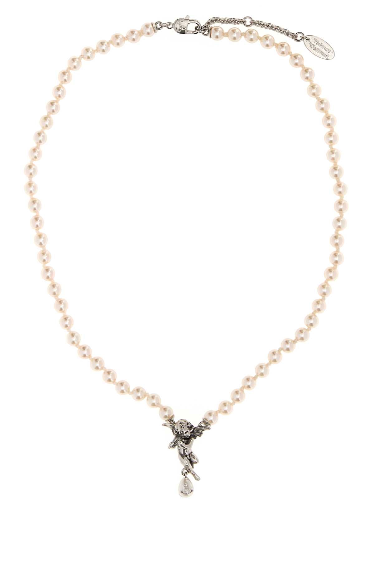 Vivienne Westwood Putti Pearl Necklace — Beige by Vivienne Westwood