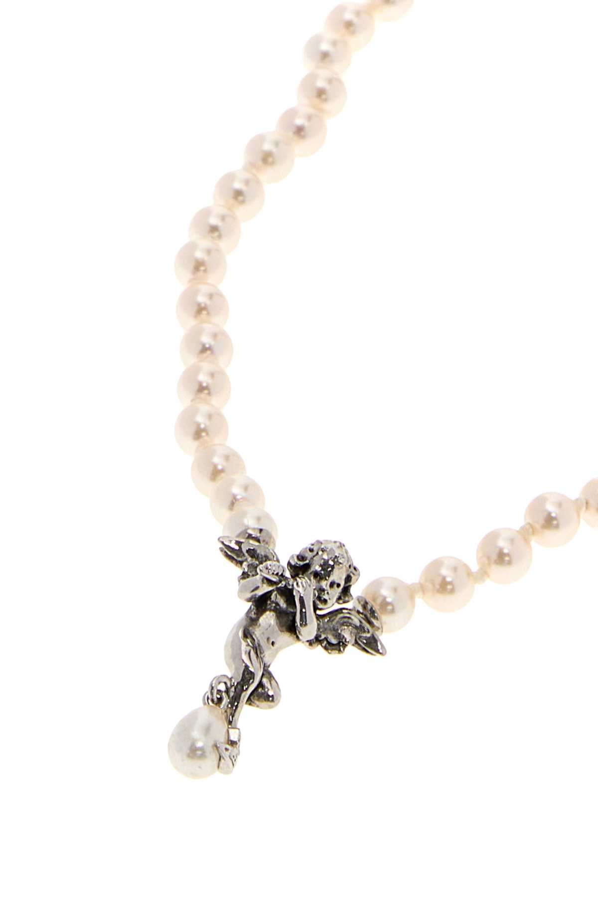 Vivienne Westwood Putti Pearl Necklace — Beige, view 2