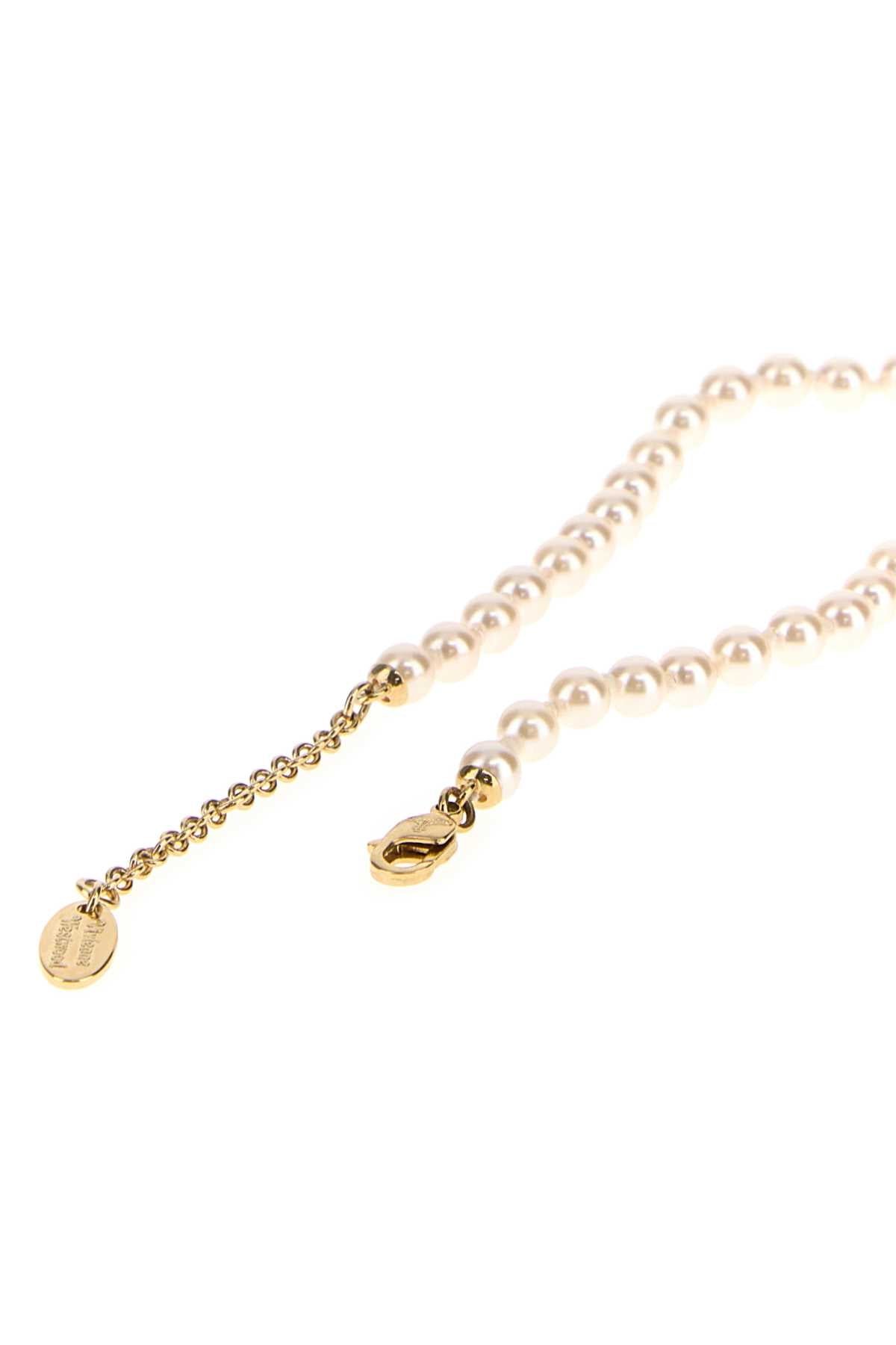 Vivienne Westwood Putti Pearl Necklace — Gold, view 2