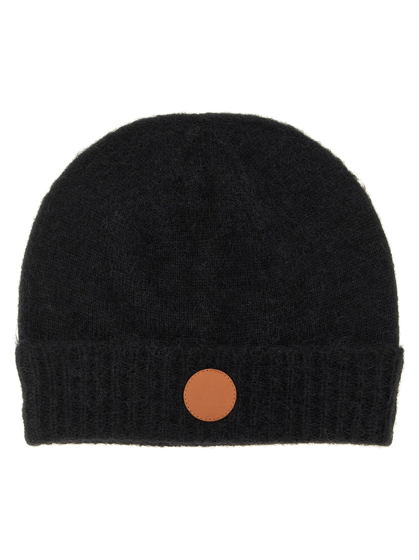Vivienne Westwood VI344324BM Wool-Blend Ribbed Beanie — Black by Vivienne Westwood