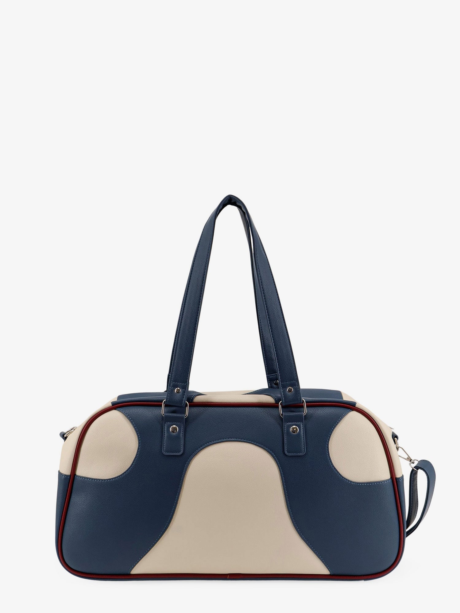 Walk In Paris Colorblock Leather Shoulder Bag — Navy, view 2