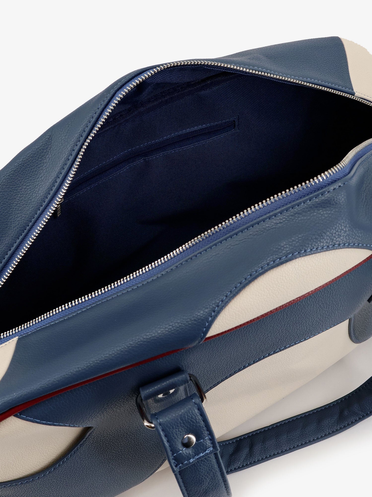 Walk In Paris Colorblock Leather Shoulder Bag — Navy, view 4