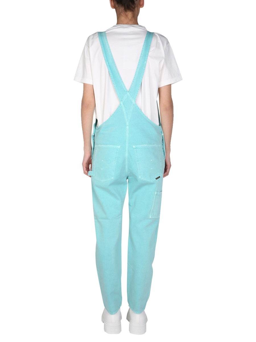 Washington Dee Cee Denim Overalls — Green, view 2