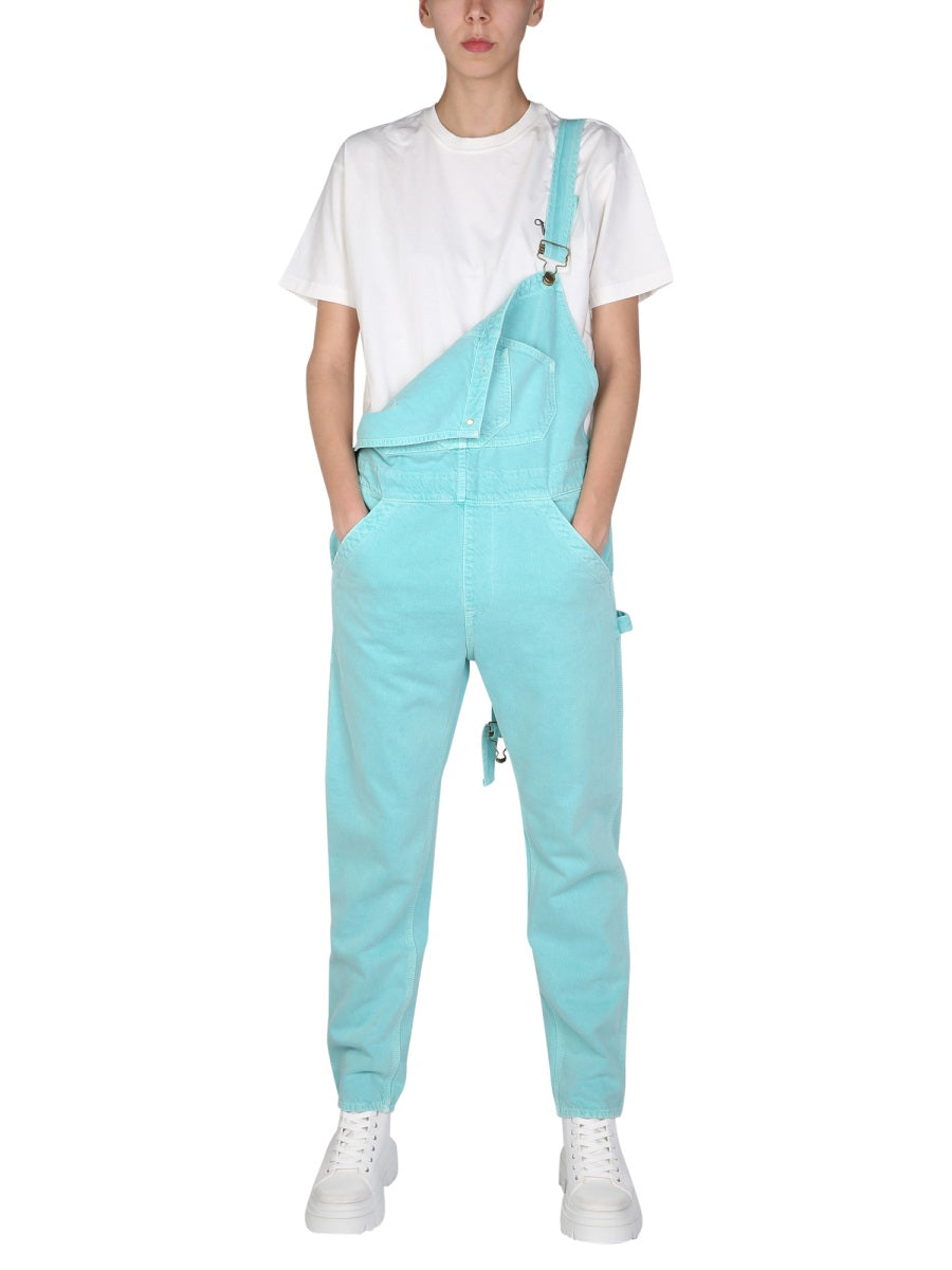Washington Dee Cee Denim Overalls — Green, view 3