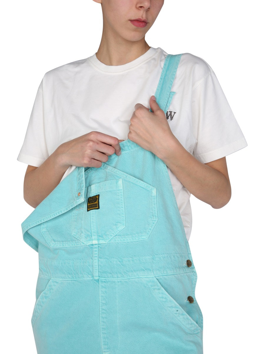 Washington Dee Cee Denim Overalls — Green, view 4