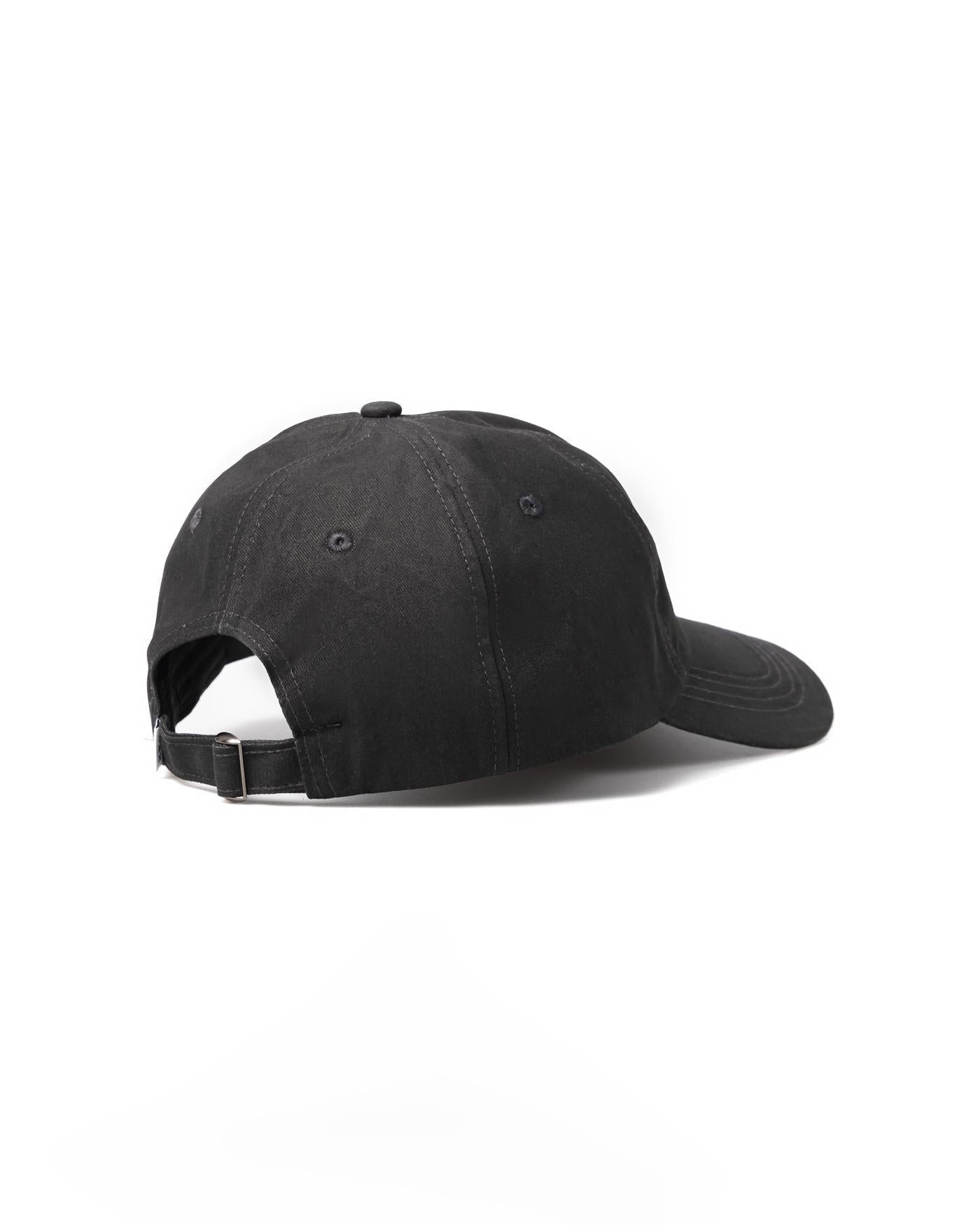 Wax London AW24-ACC-SPR-BSZ-BLK Baseball Cap — Black, view 3