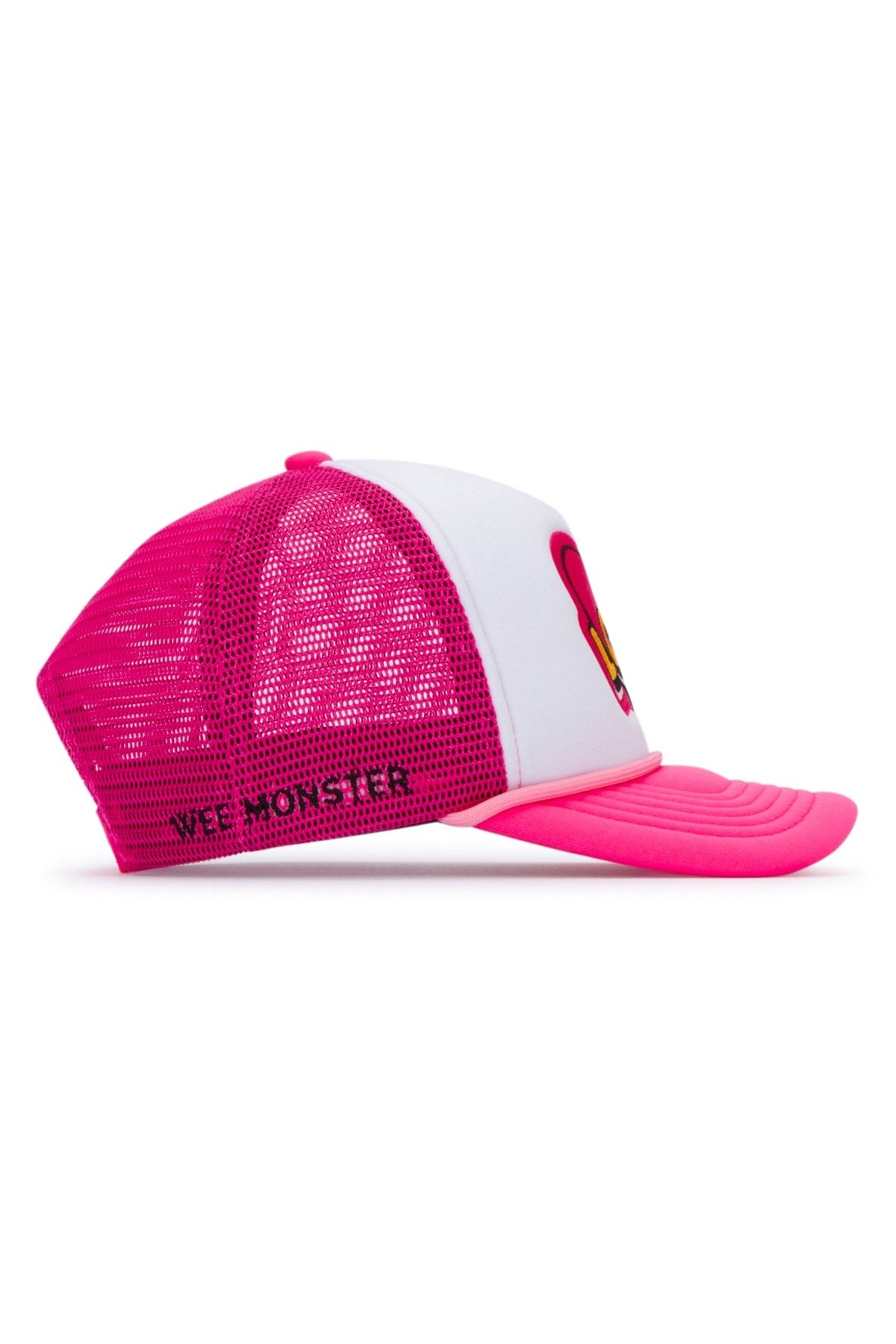 Wee Monster Hat Logo-Embroidered Cotton Baseball Cap — Pink, view 2