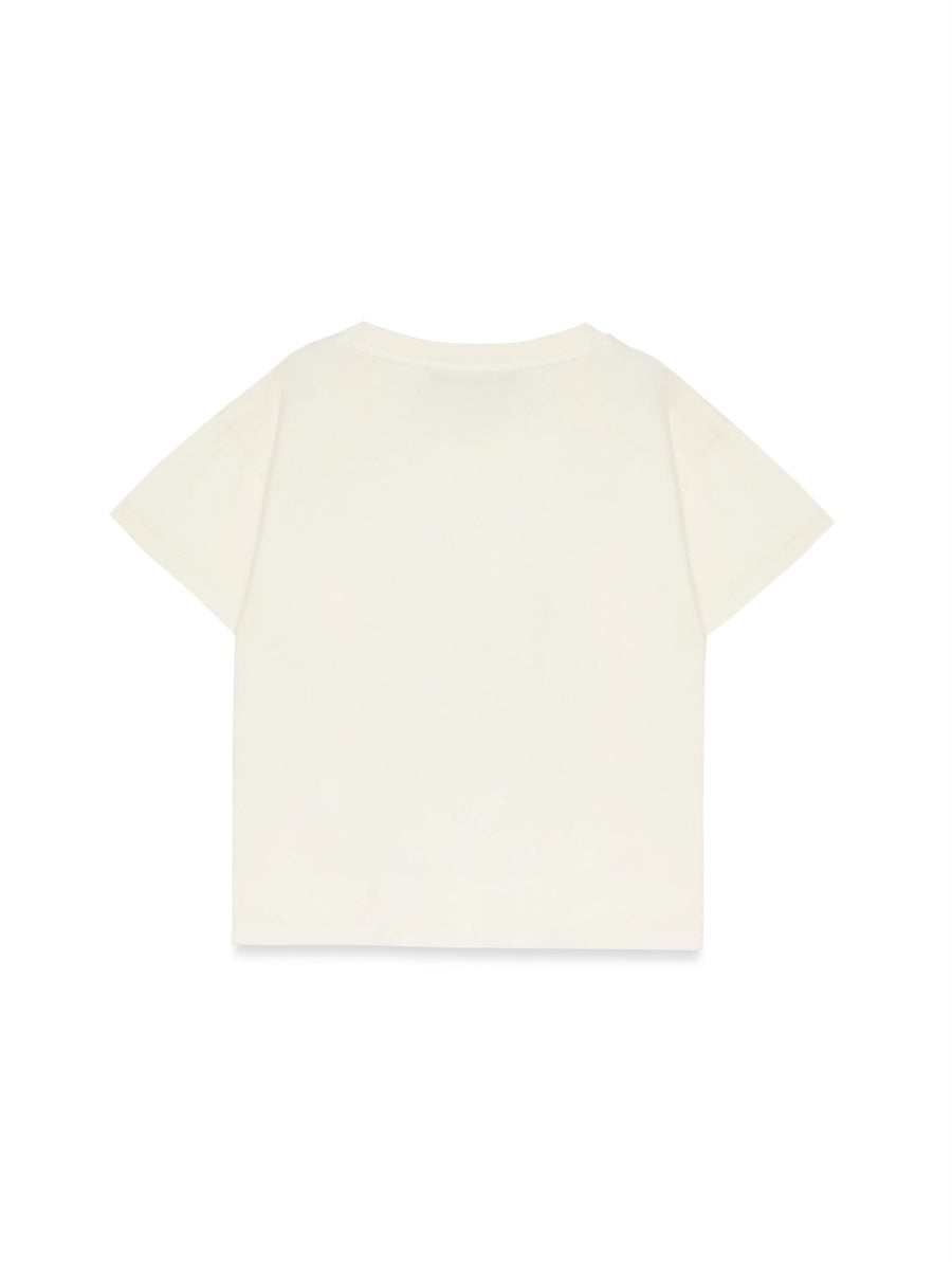 Weekend House Kids. Popcorn Texture Organic Cotton T-Shirt — Beige, view 2