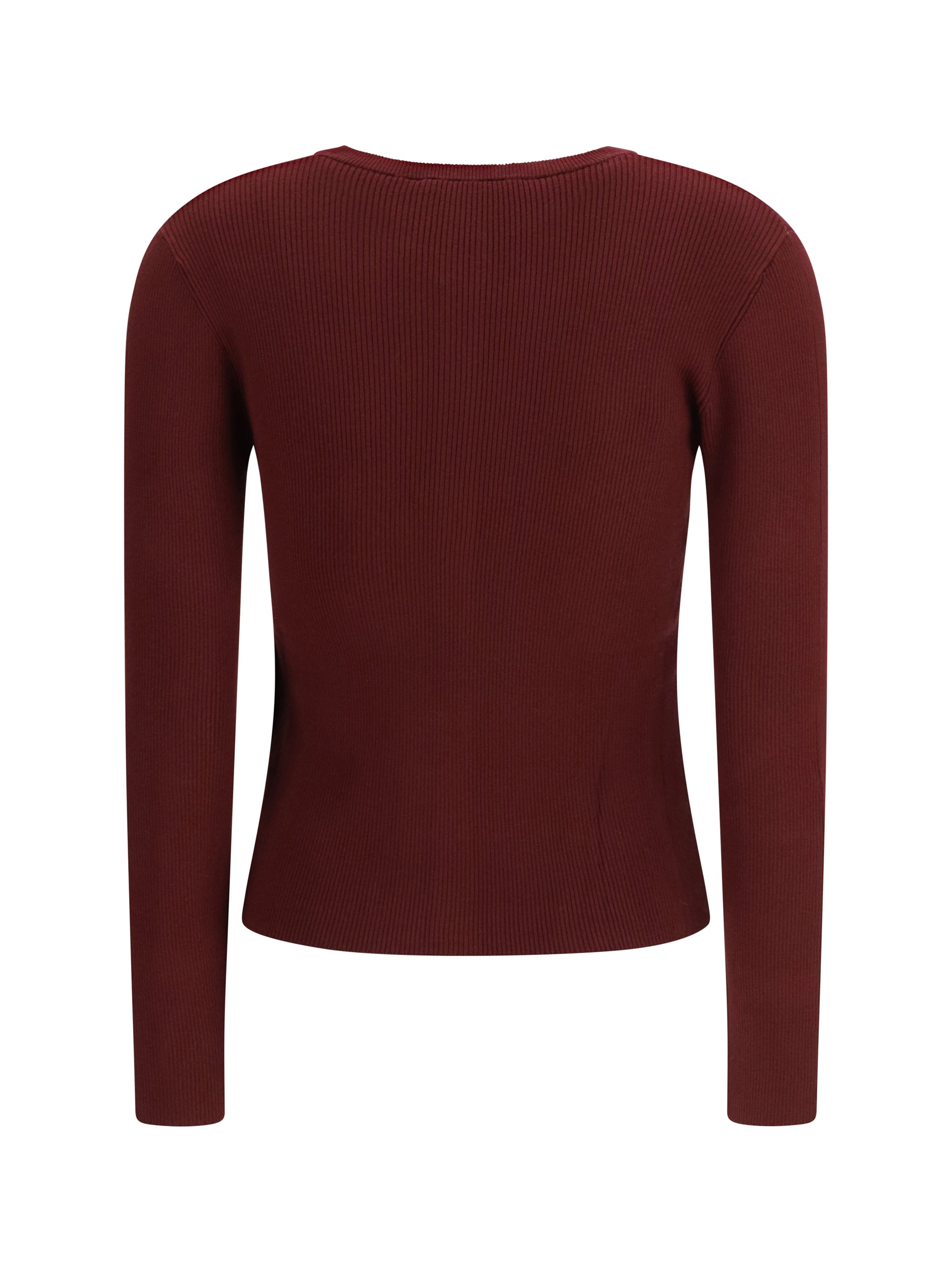 Weekend Max Mara Ribbed Viscose Cardigan — Berry by Weekend Max Mara