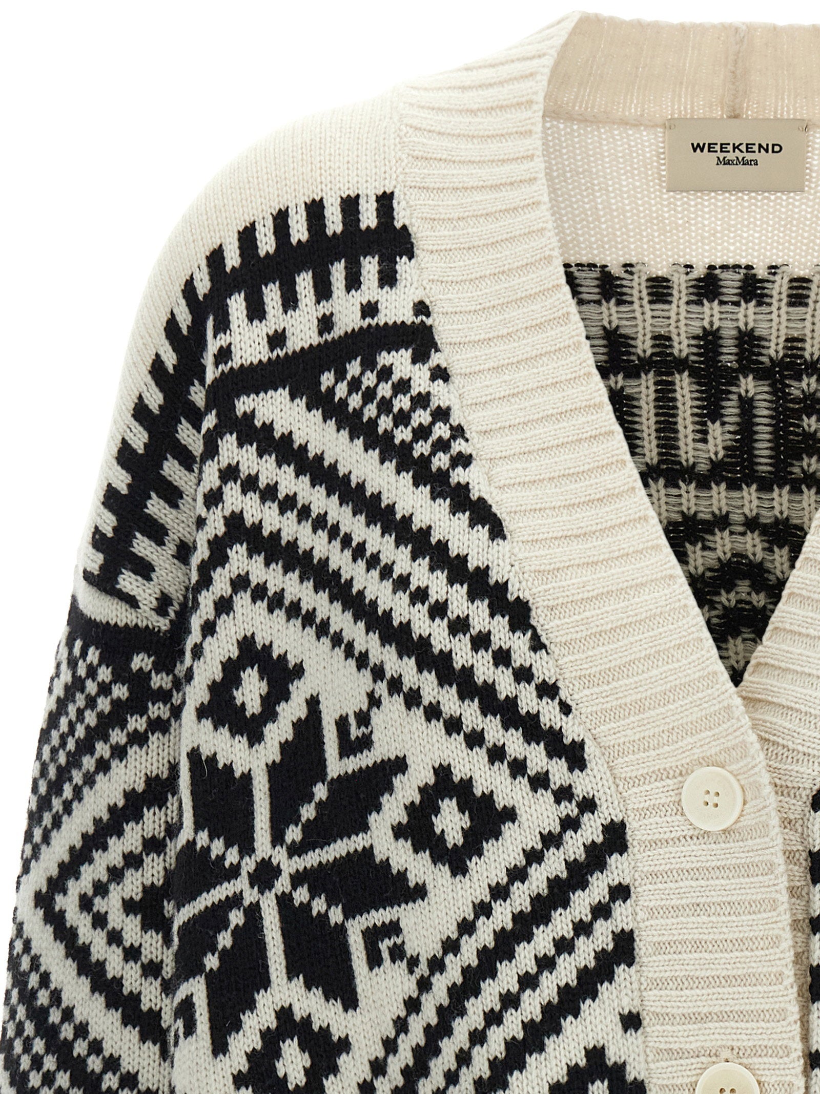 Weekend Max Mara Belgio Cardigan — Cream, view 3