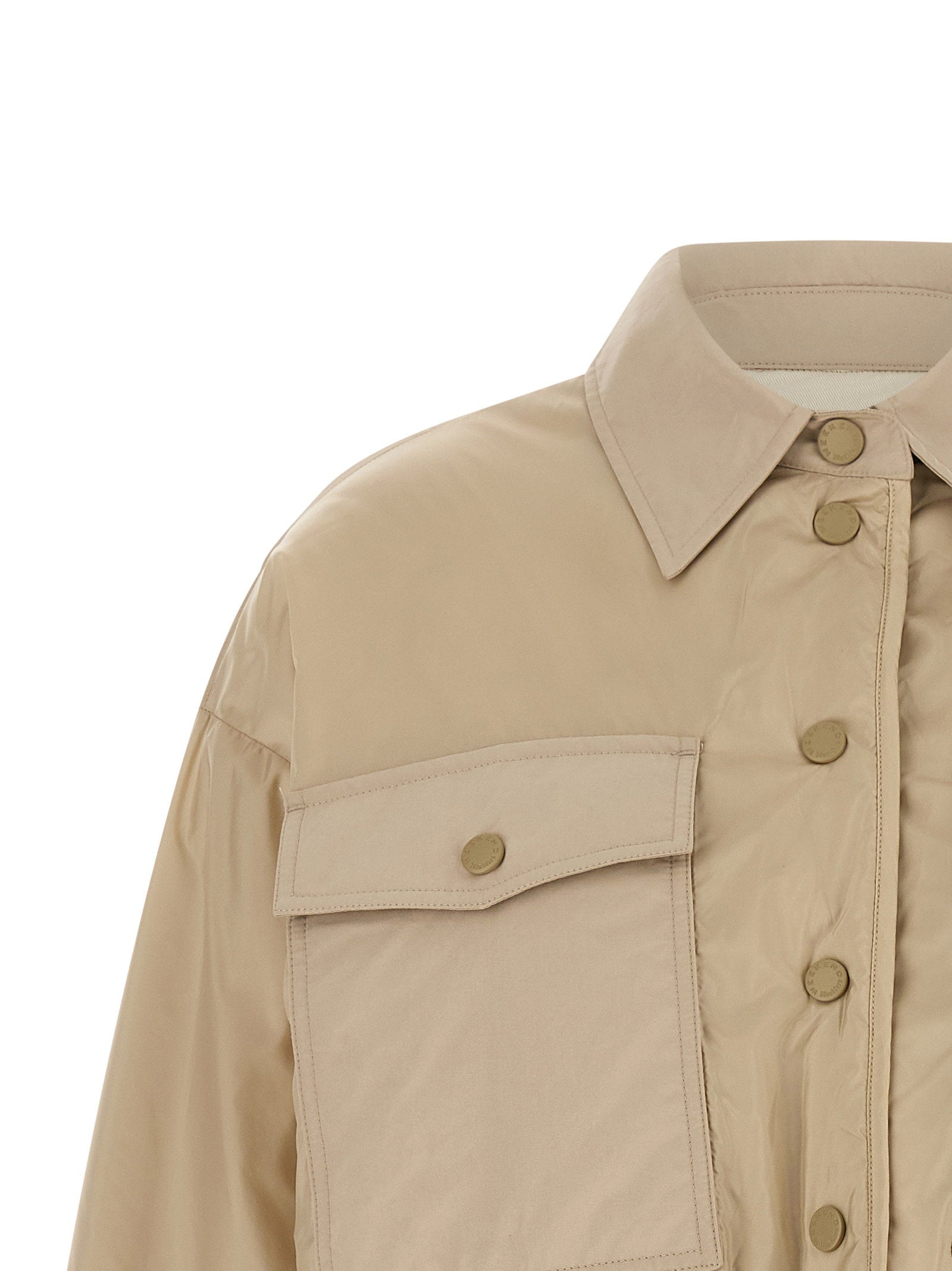 Weekend Max Mara Padded Technical Canvas Jacket — Beige, view 3