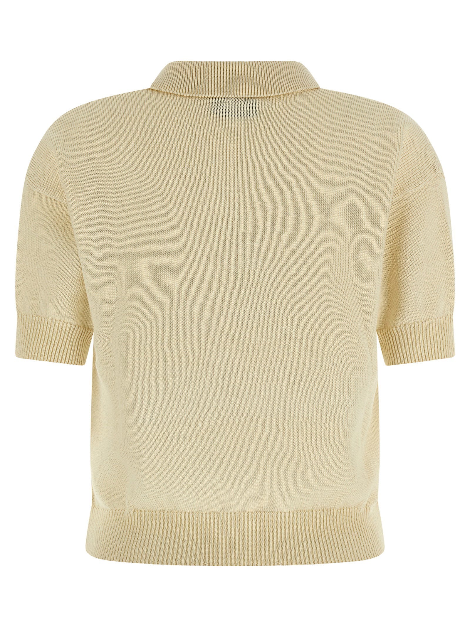 Weekend Max Mara Cotton Knit Polo — Beige, view 2