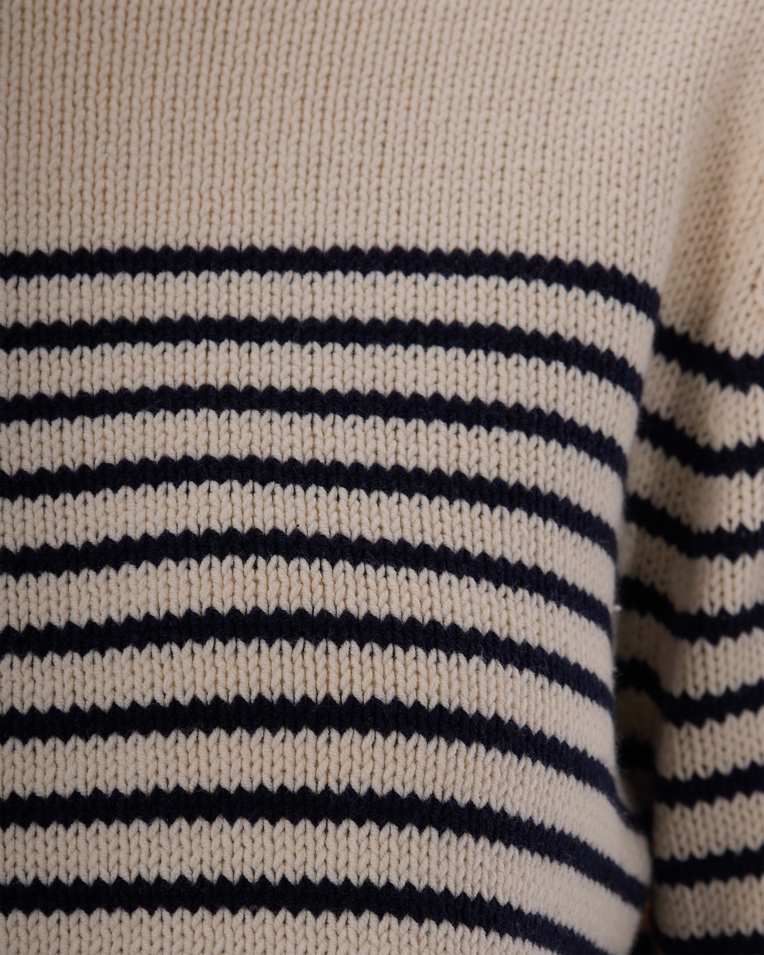 Weekend Max Mara Striped Crew-Neck Sweater — Beige, view 3