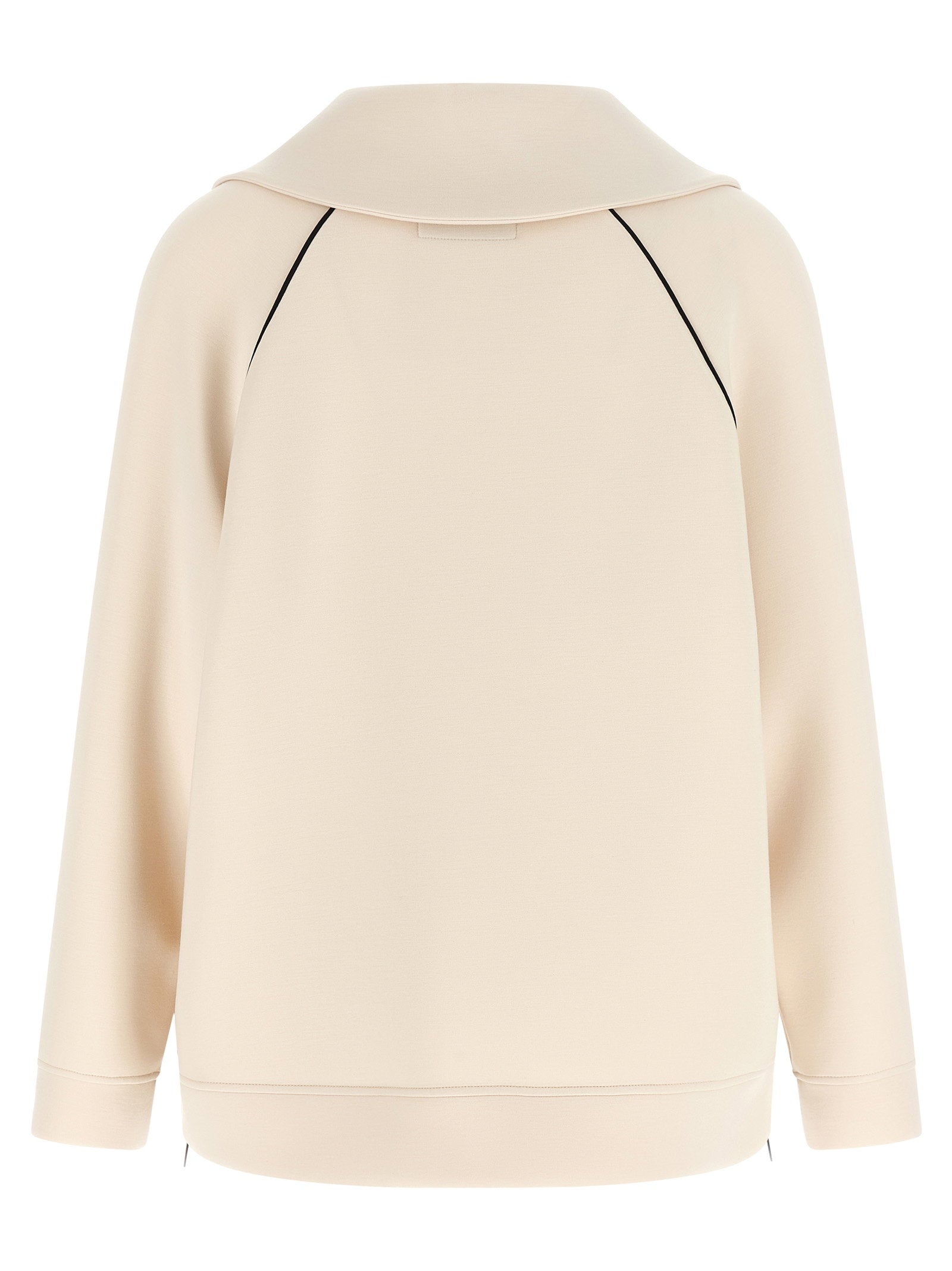 Weekend Max Mara Half-Zip Raglan Sweatshirt — Beige, view 2