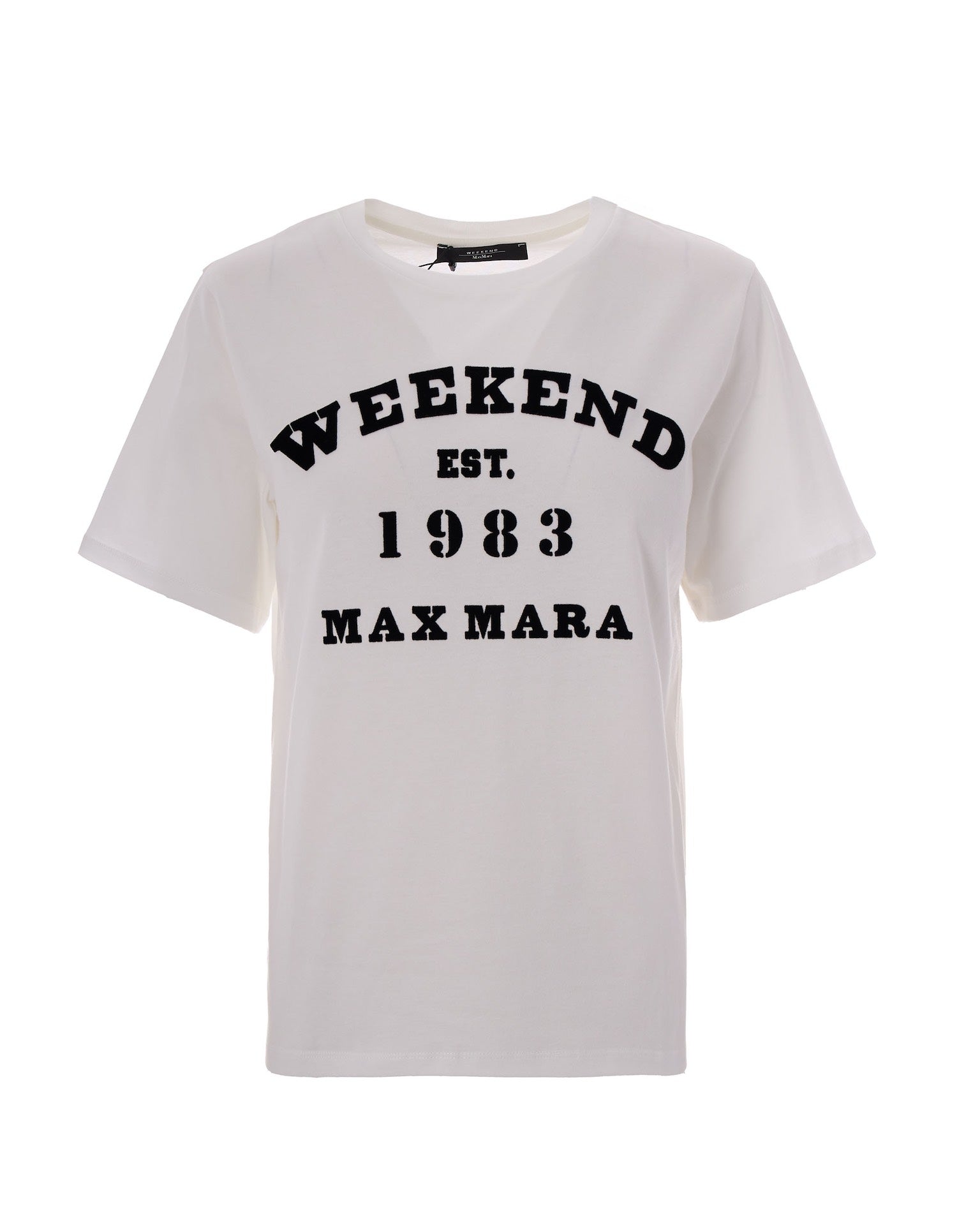 Weekend Max Mara Logo-Graphic Print T-Shirt — White by Weekend Max Mara