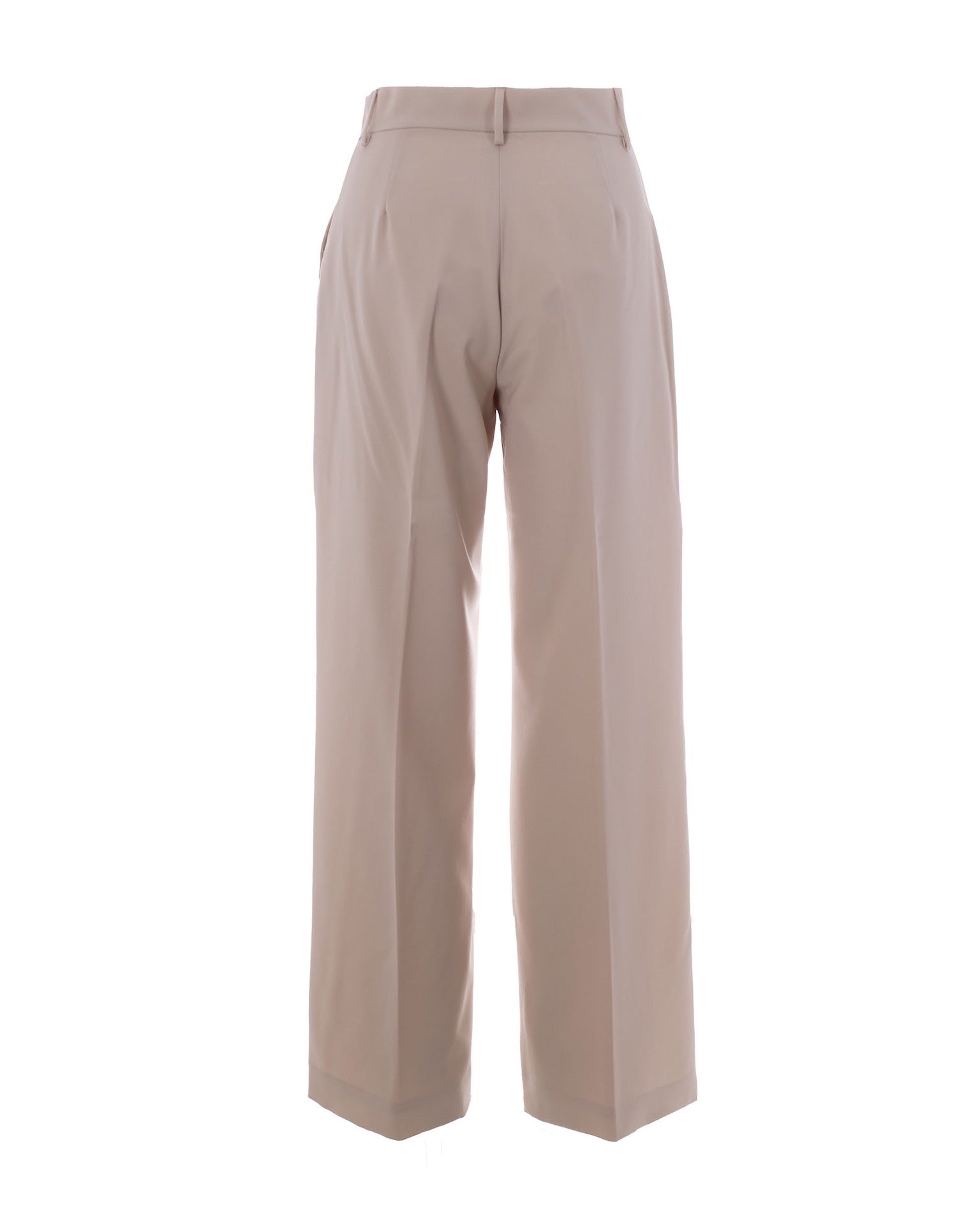 Weekend Max Mara Virgin Wool Trousers — Beige, view 2