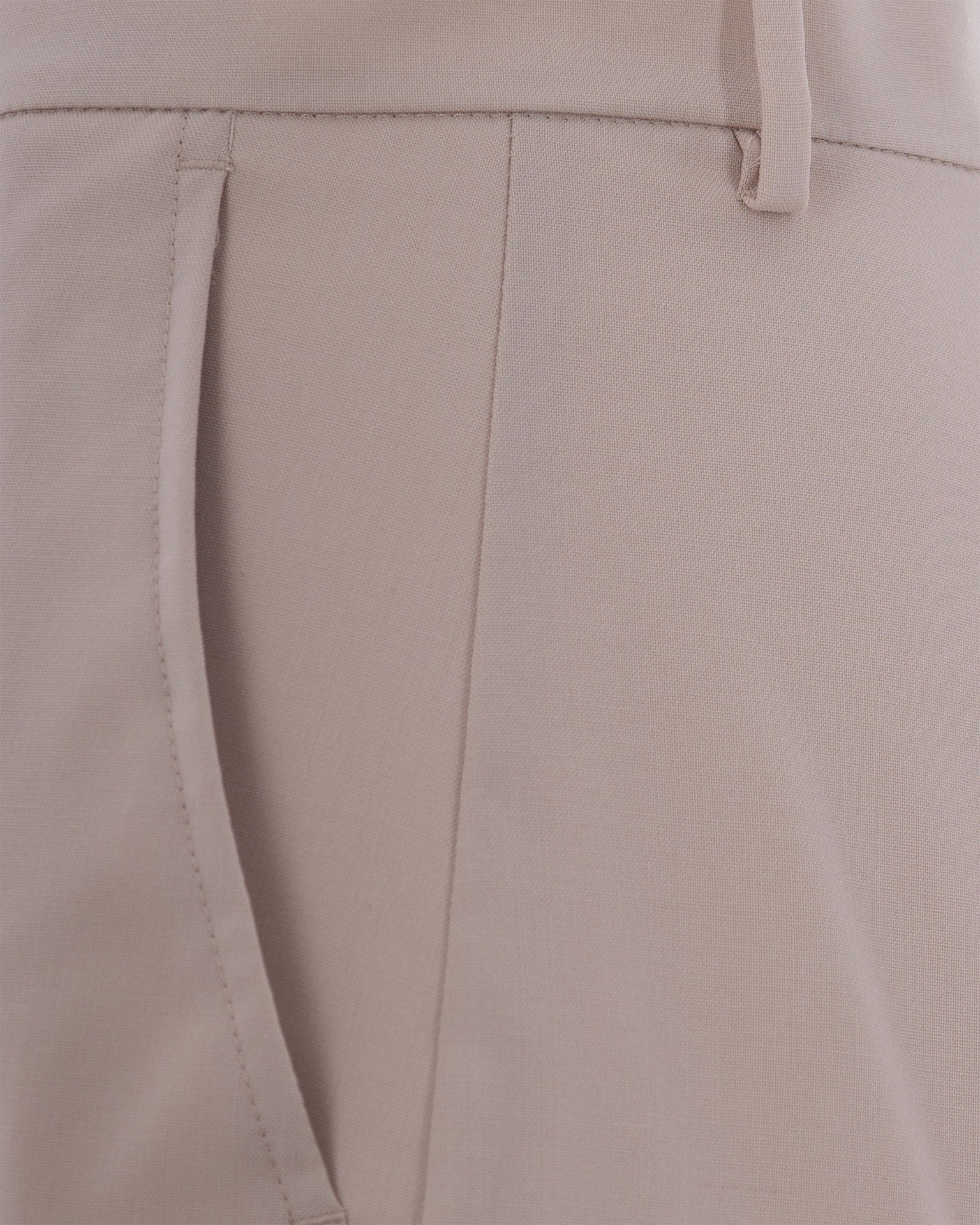 Weekend Max Mara Virgin Wool Trousers — Beige, view 3