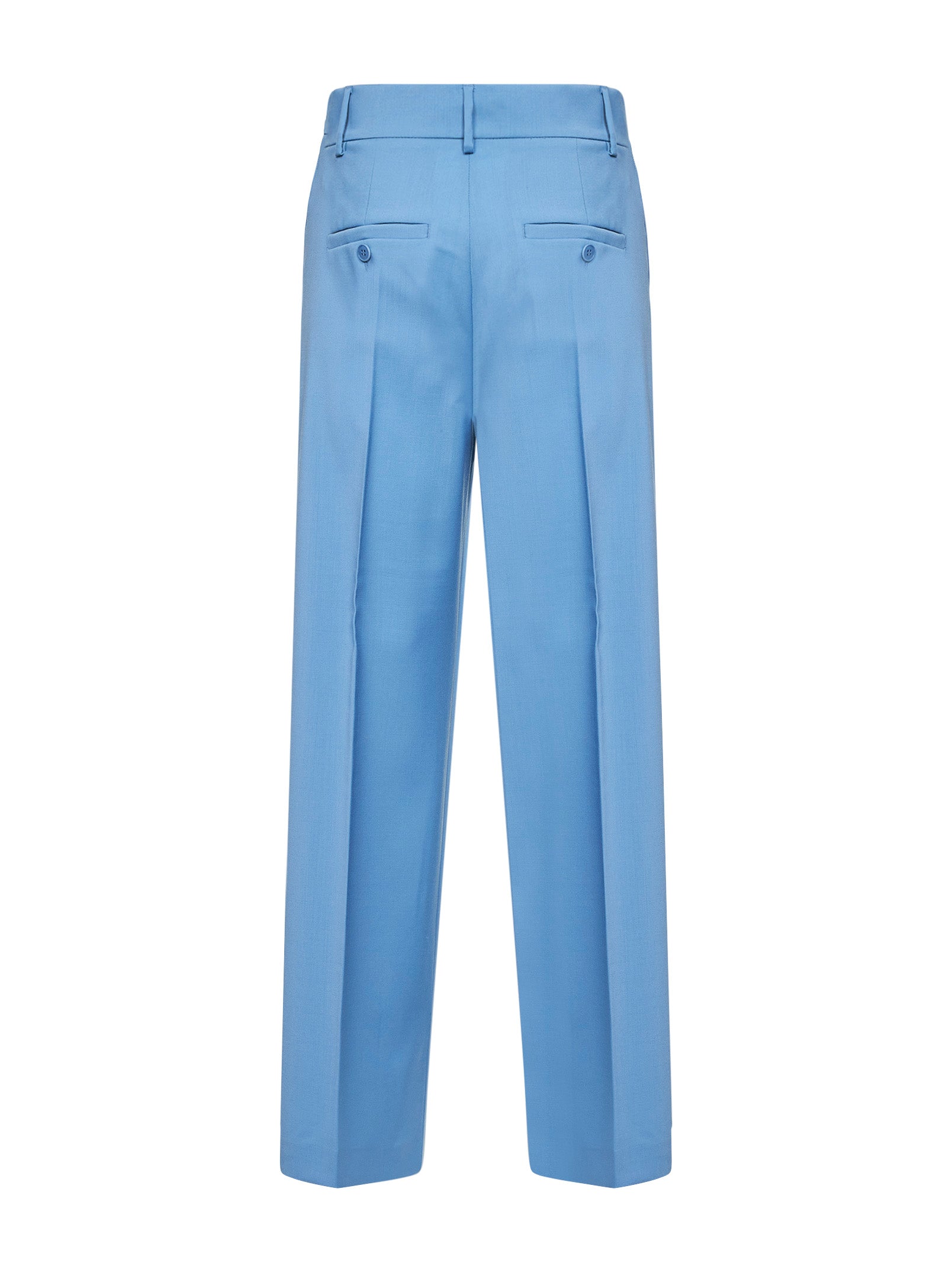 Weekend Max Mara Virgin Wool Palazzo Trousers — Blue, view 2