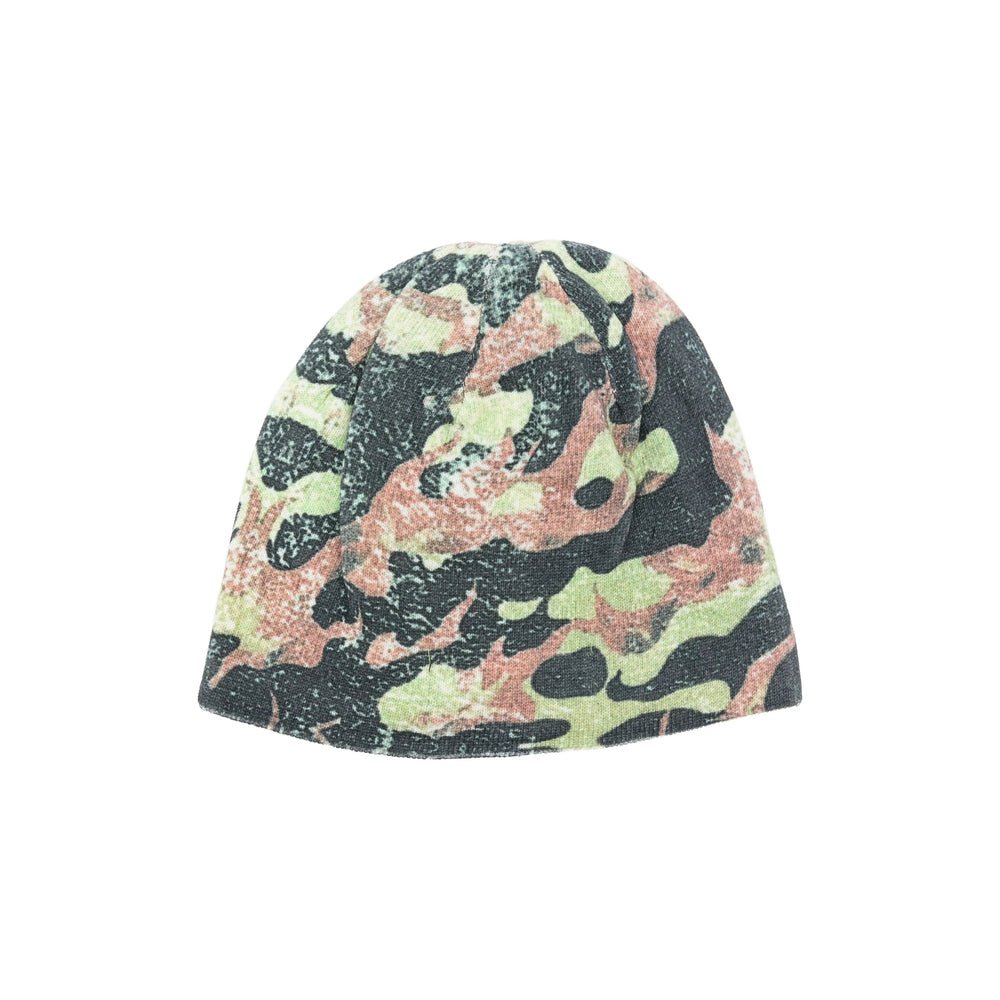 Who Decides War FLAME Camouflage-Embroidered Cotton Beanie — Green, view 2