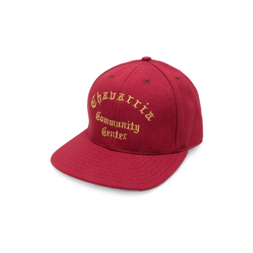 Willy Chavarria MAMSA004-045 Cotton Baseball Cap — Red by Willy Chavarria
