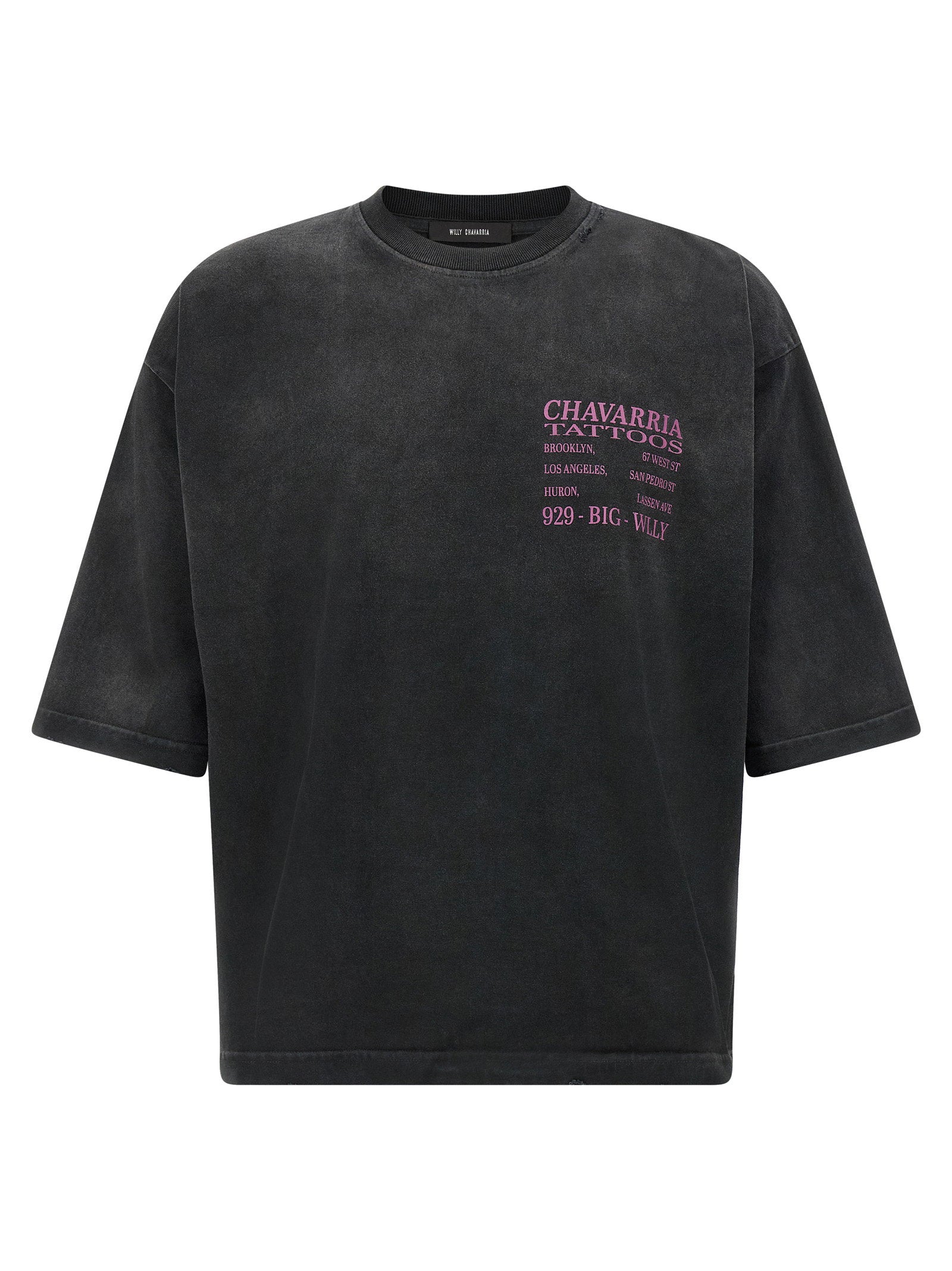 Willy Chavarria Willy Tattoo Print T-Shirt — Black by Willy Chavarria