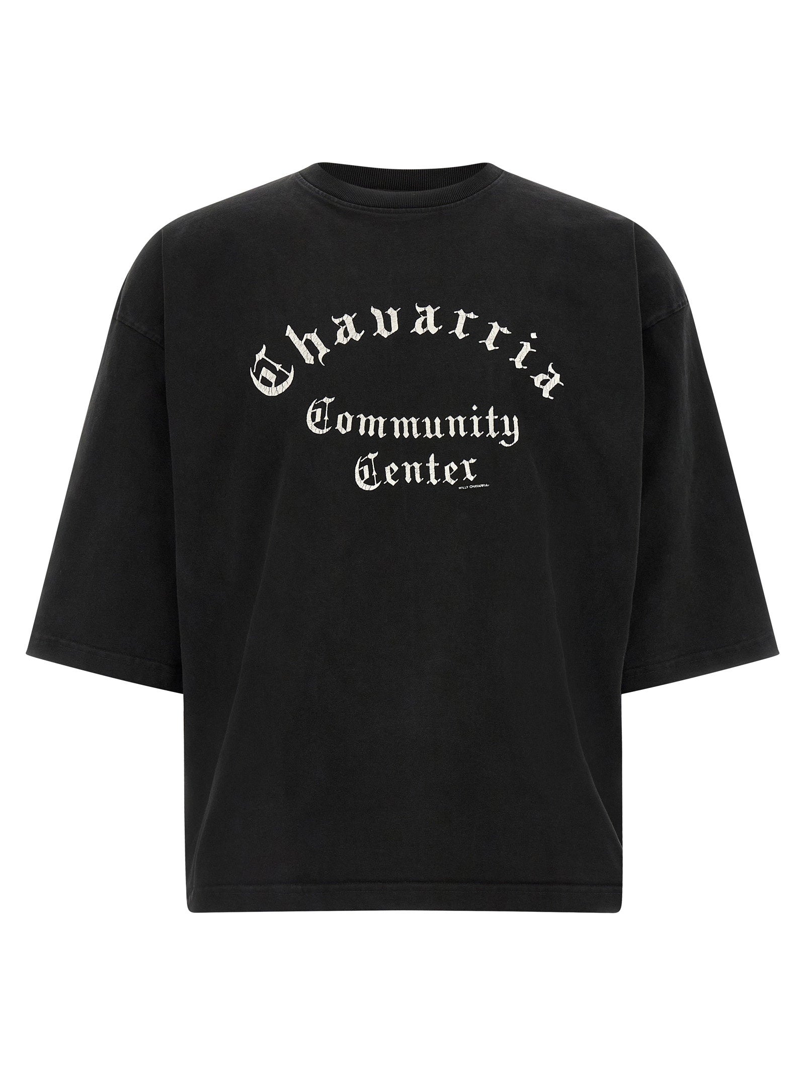 Willy Chavarria Logo-Embroidered T-Shirt — Black by Willy Chavarria