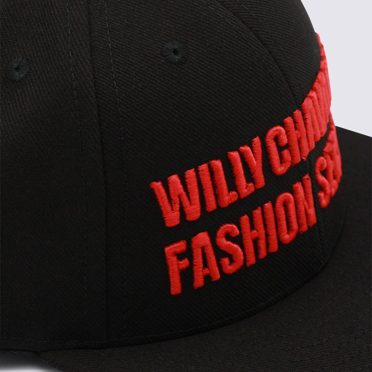 Willy Chavarria WCASC0079 Embroidered Logo Baseball Cap — Black, view 2