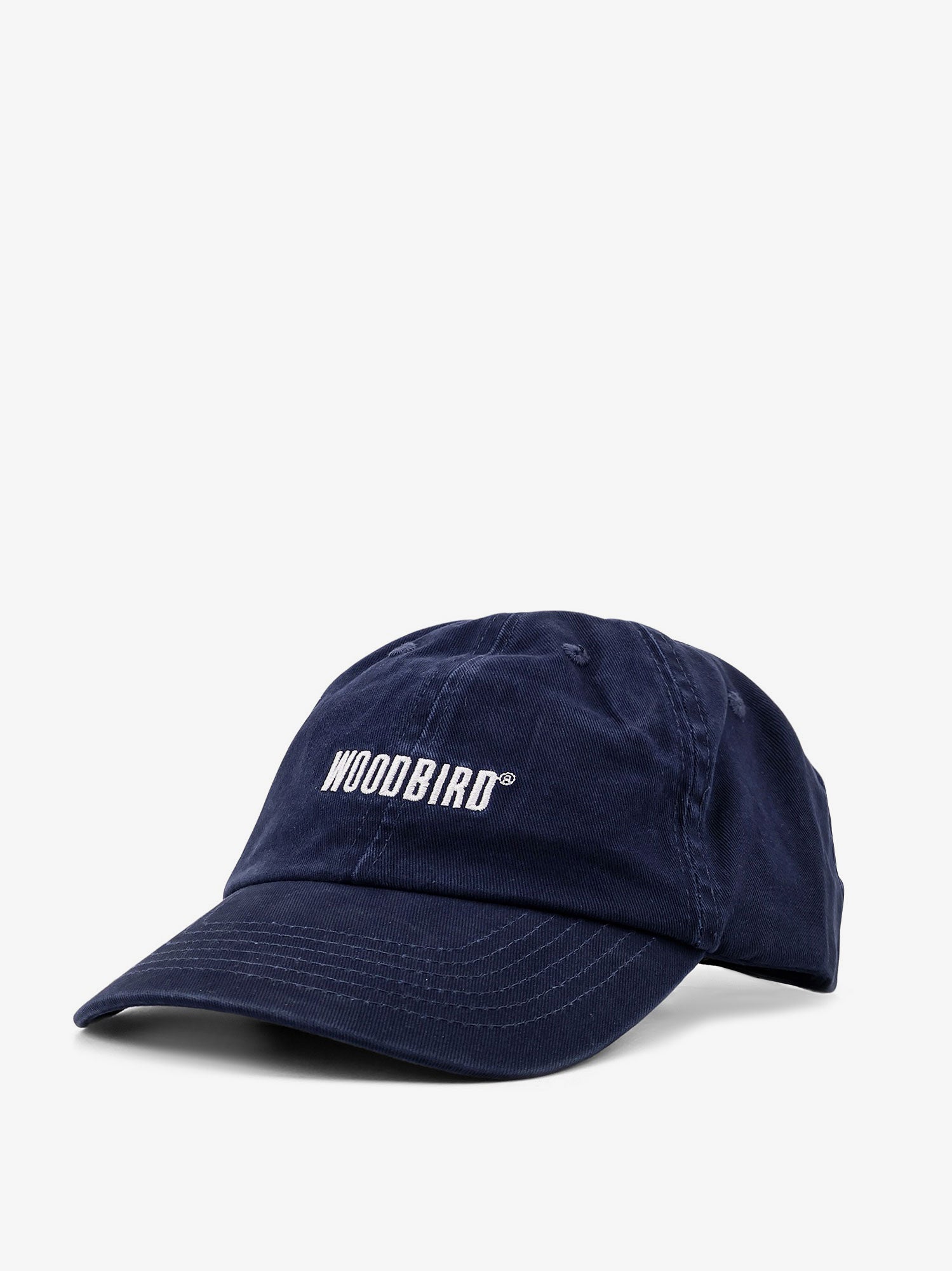 Woodbird 2336013 Logo-Embroidered Twill Cotton Baseball Cap — Navy, view 2