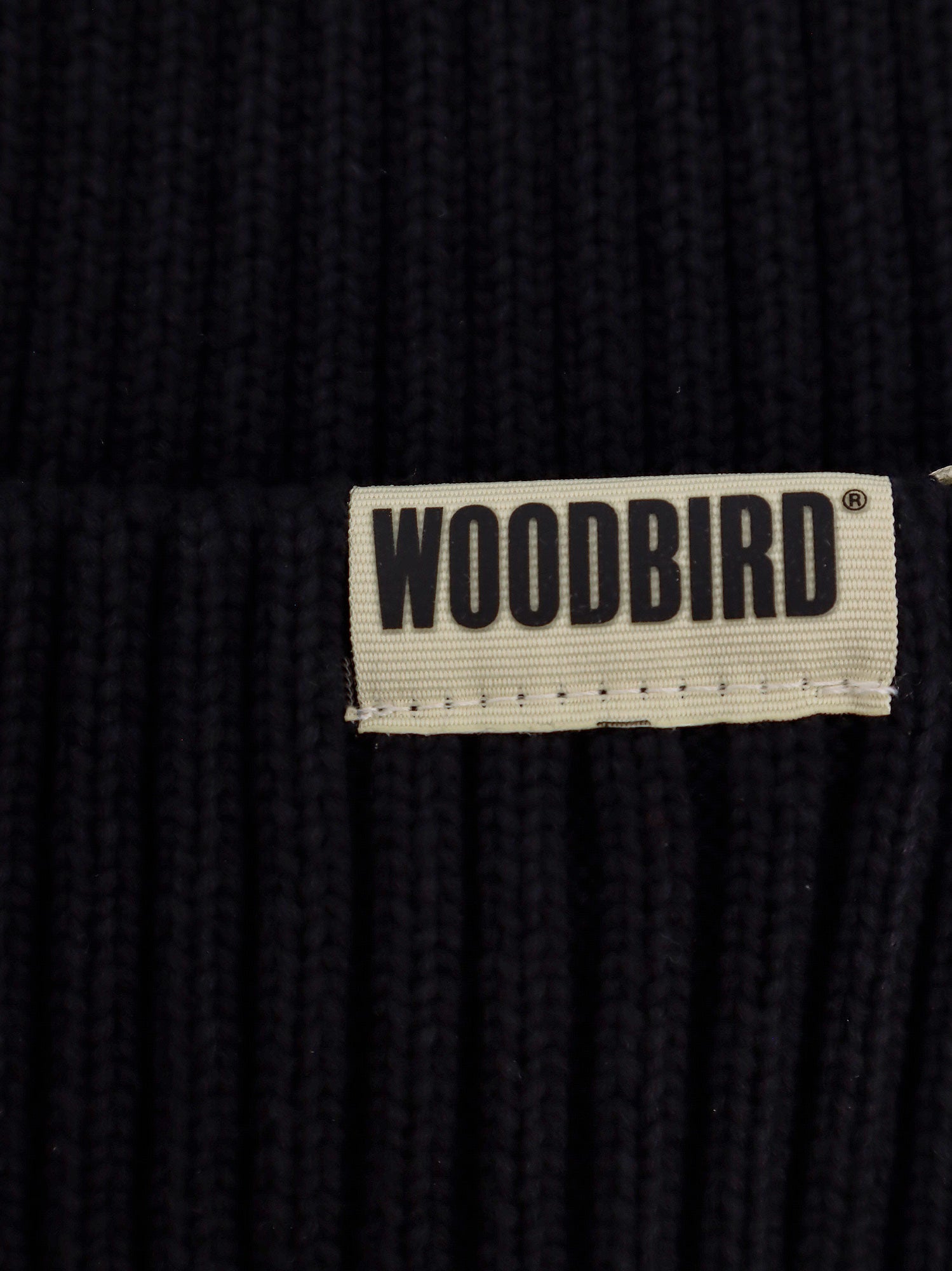 Woodbird 2536004 Ribbed Cotton Beanie — Black, view 3