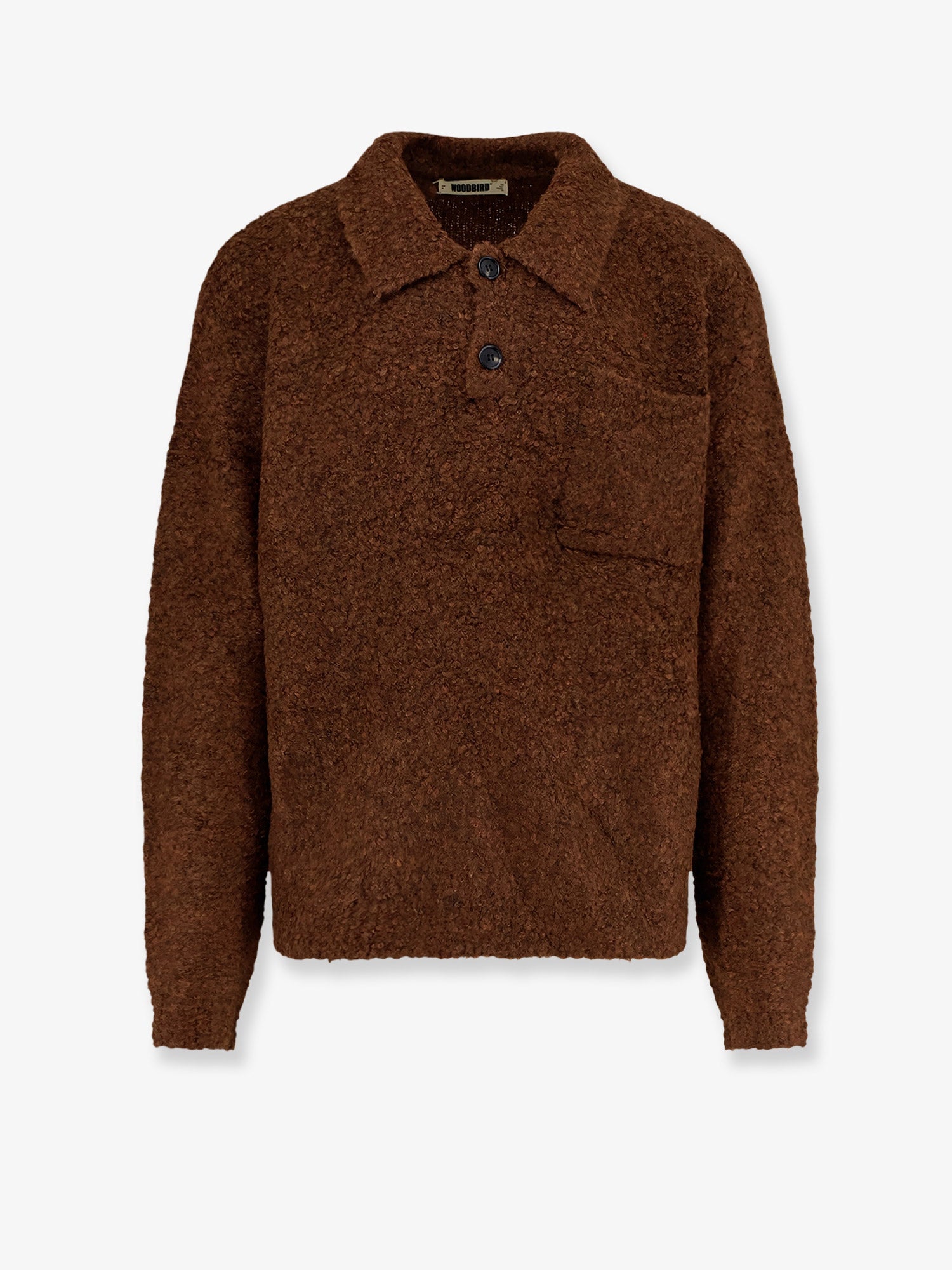 Woodbird Recycled Polyester Blend Sweater — Brown by Woodbird
