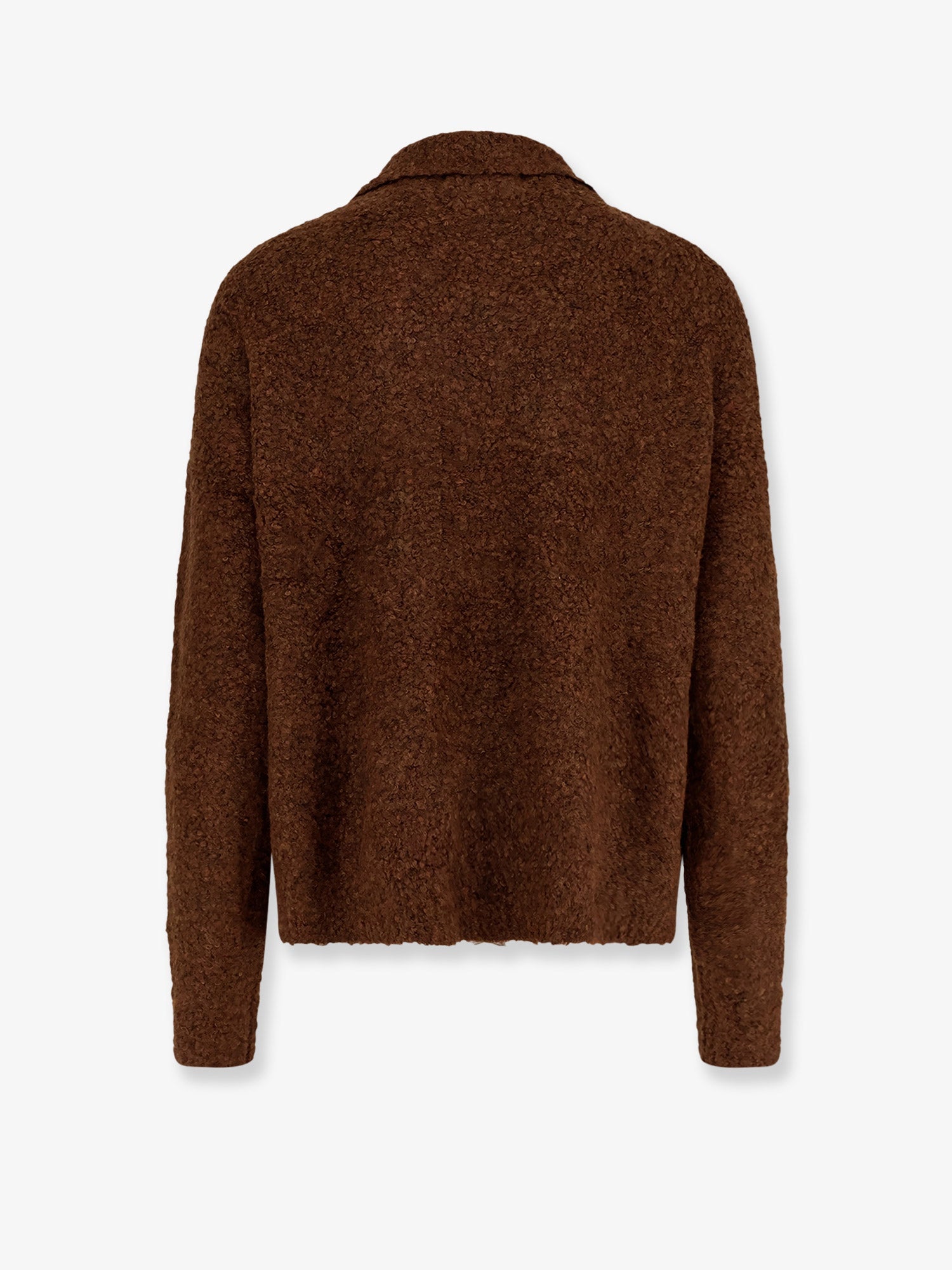 Woodbird Recycled Polyester Blend Sweater — Brown, view 2