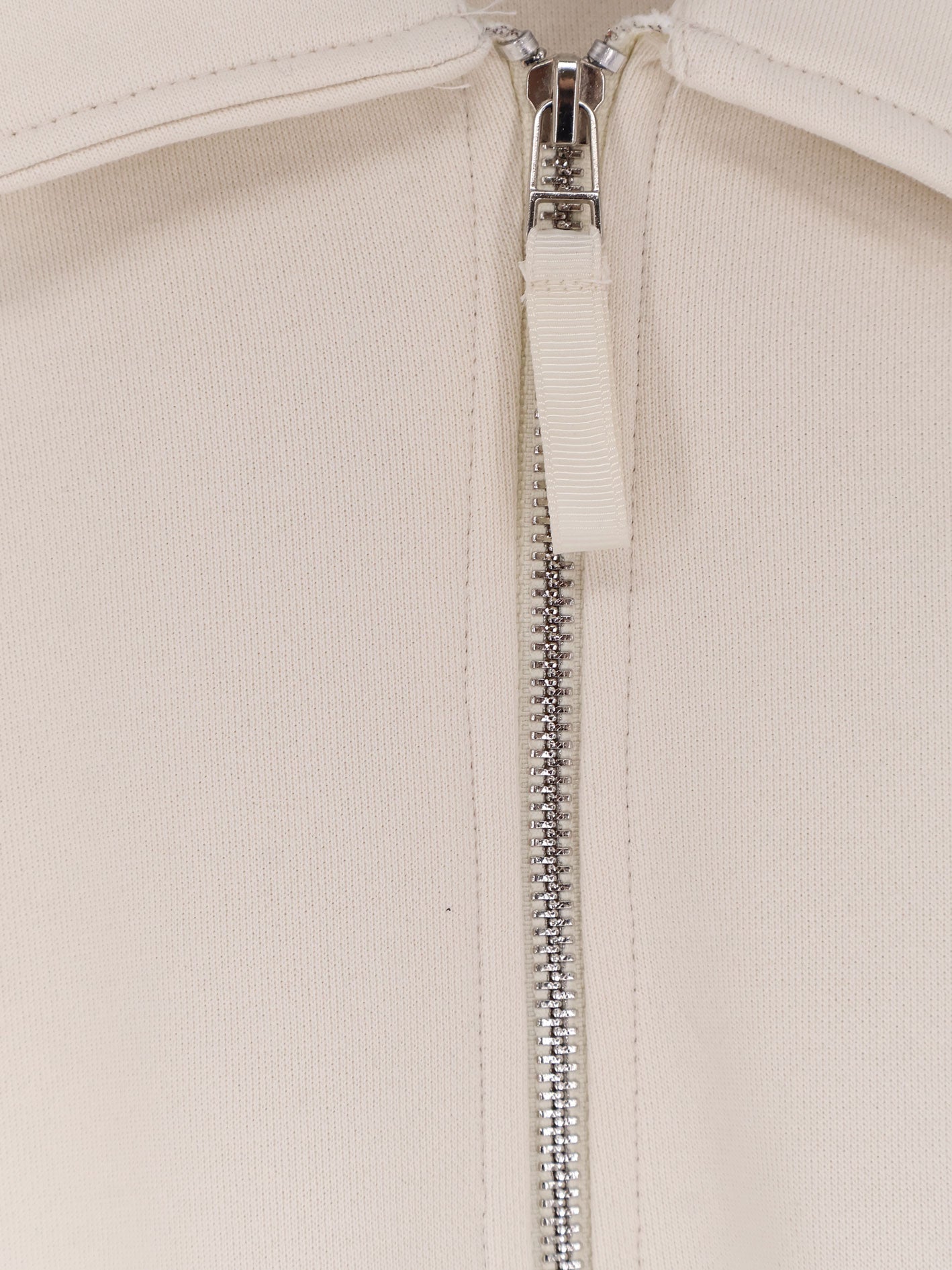 Woodbird Organic Cotton Half-Zip Sweatshirt — White, view 3