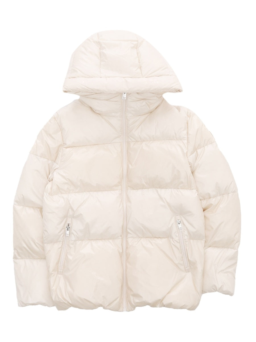 Woolrich Quilted Glossy Down Jacket — Ivory by Woolrich