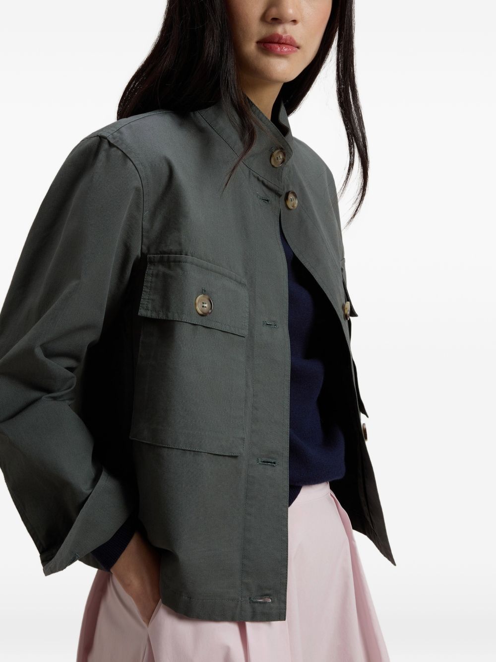 Woolrich Canvas Field Overshirt — Charcoal, view 2