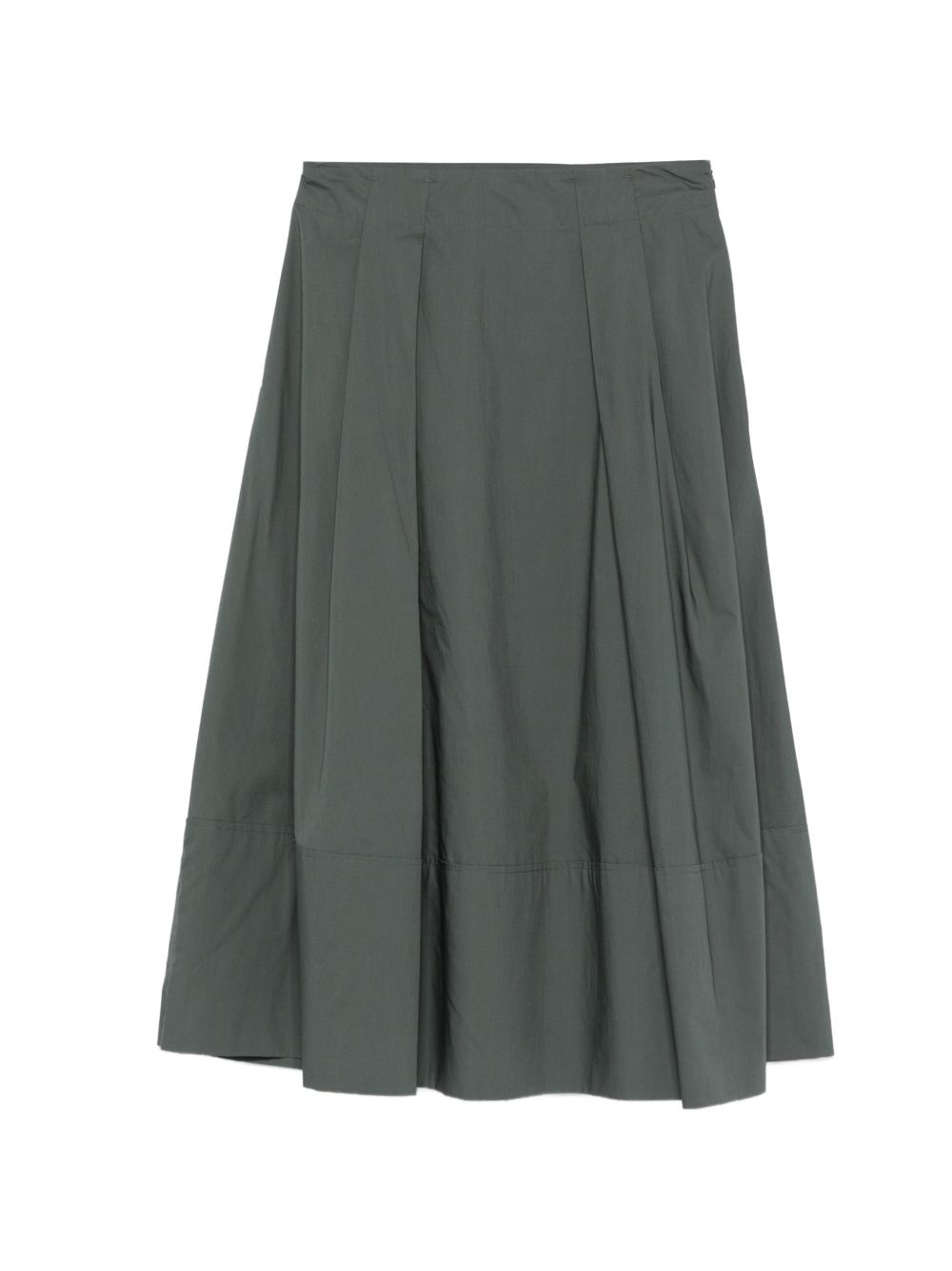 Woolrich Pleated Cotton Skirt — Green by Woolrich