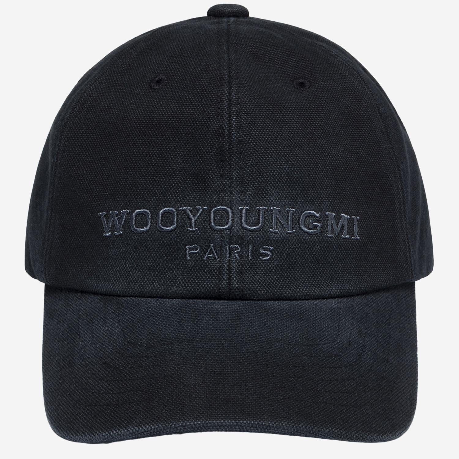 Wooyoungmi W261CA54 Cotton Baseball Cap — Navy, view 3