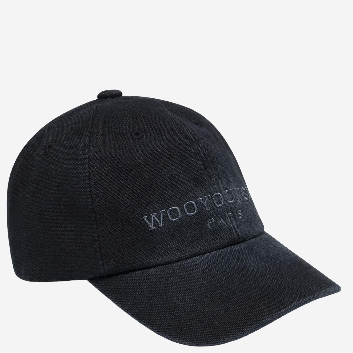 Wooyoungmi W261CA54 Cotton Baseball Cap — Navy, view 4